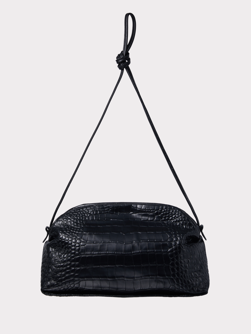 Recto - Croc-Effect Singular Cross Strap Bag (Croc Black) product image 2 | TRAB K-Fashion Australia