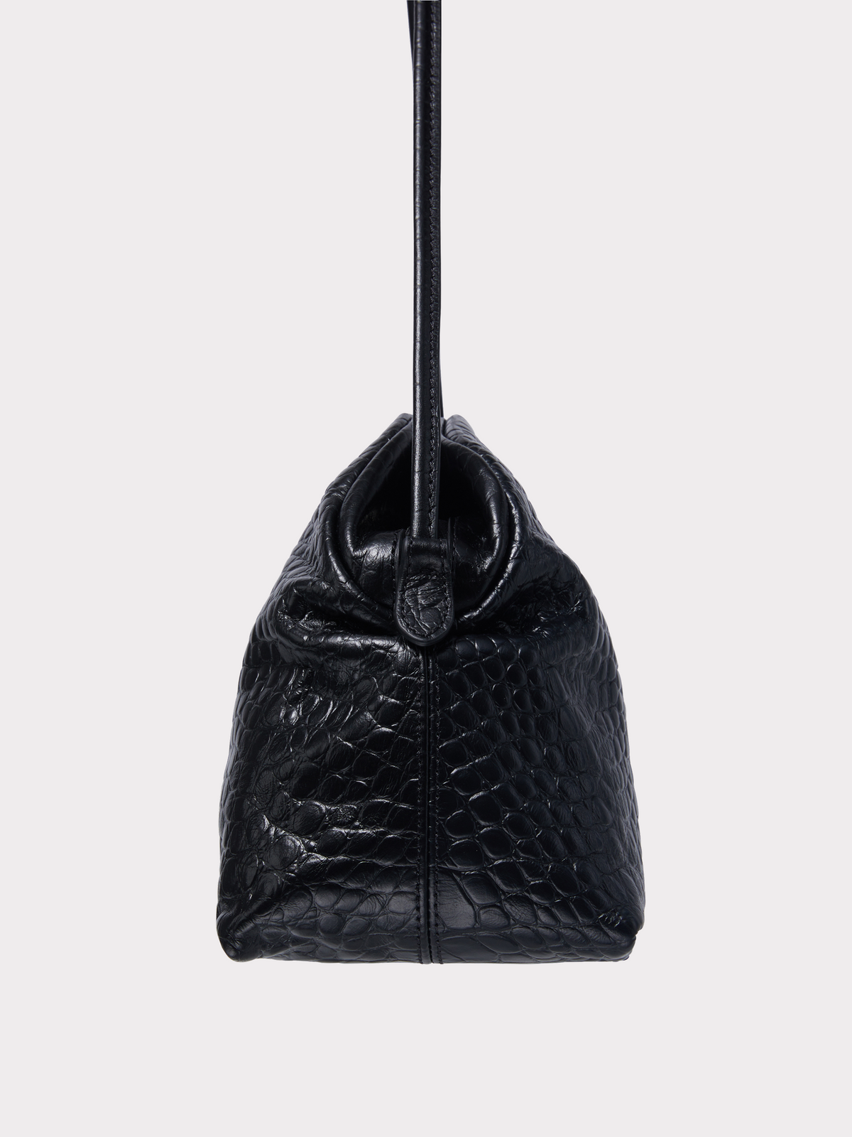 Recto - Croc-Effect Singular Cross Strap Bag (Croc Black) product image 3 | TRAB K-Fashion Australia
