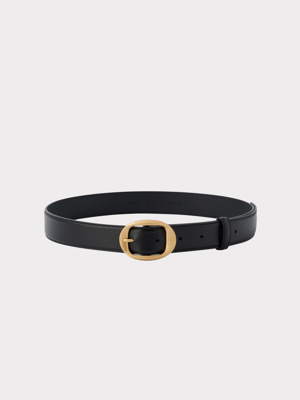 Recto - Signature Oval Buckle Belt (Black) product image 1 | TRAB K-Fashion Australia