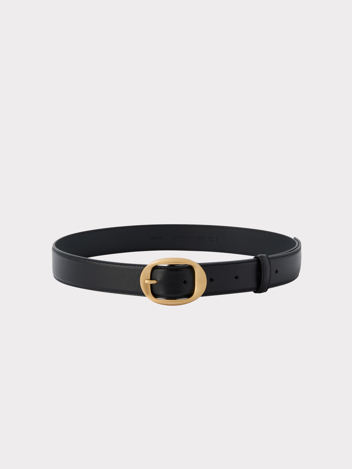Recto - Signature Oval Buckle Belt (Black) product image 1 | TRAB K-Fashion Australia