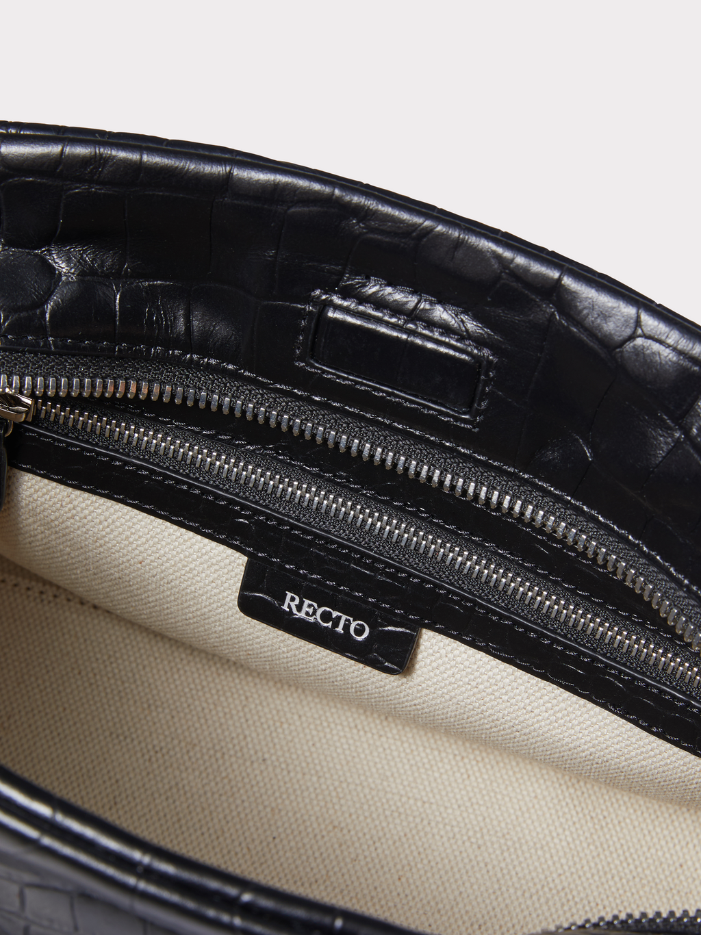 Recto - Croc-Effect Singular Cross Strap Bag (Croc Black) product image 4 | TRAB K-Fashion Australia