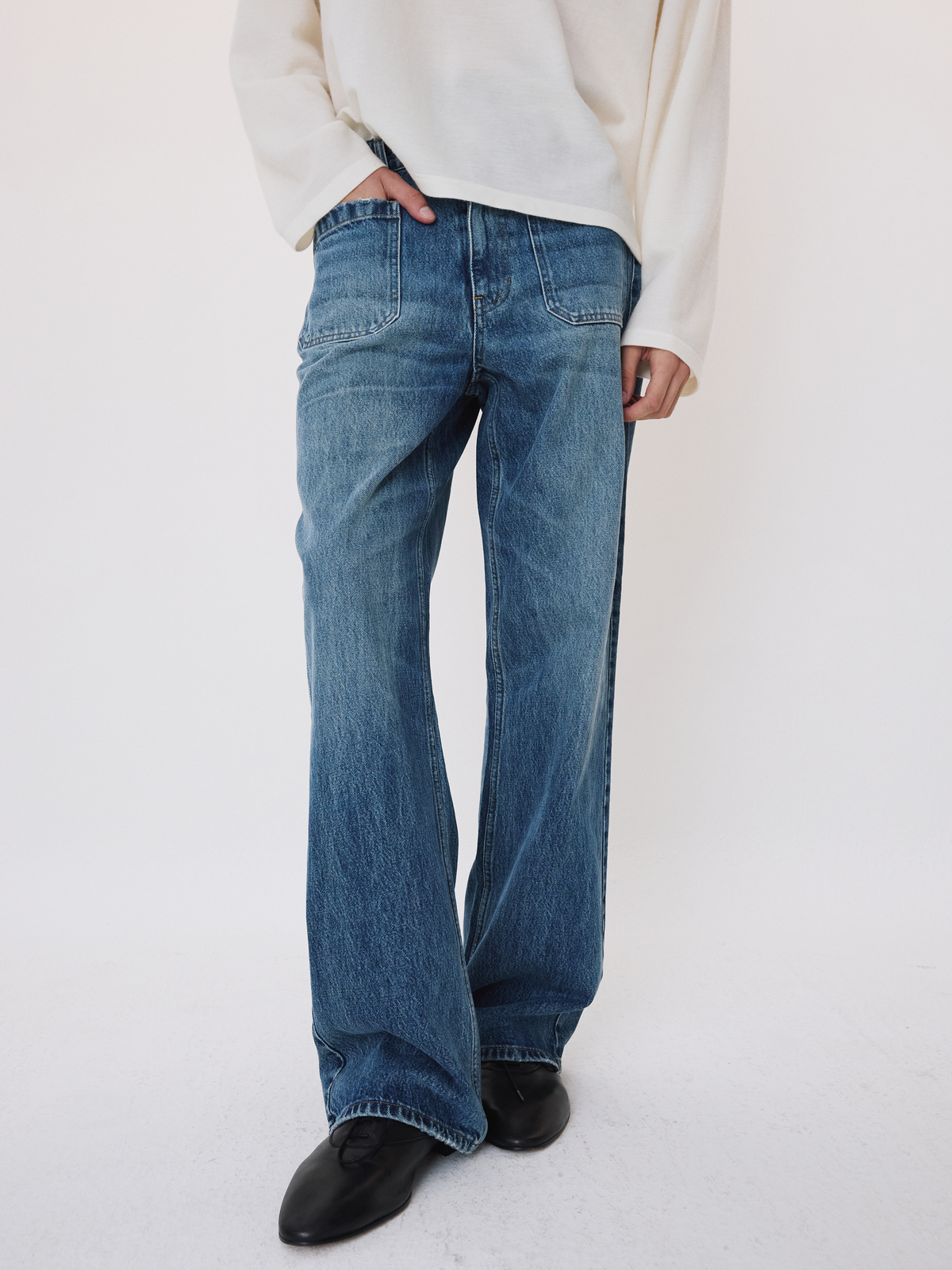 Recto - Front Pocket Denim Pants (Blue) product image 1 | TRAB K-Fashion Australia