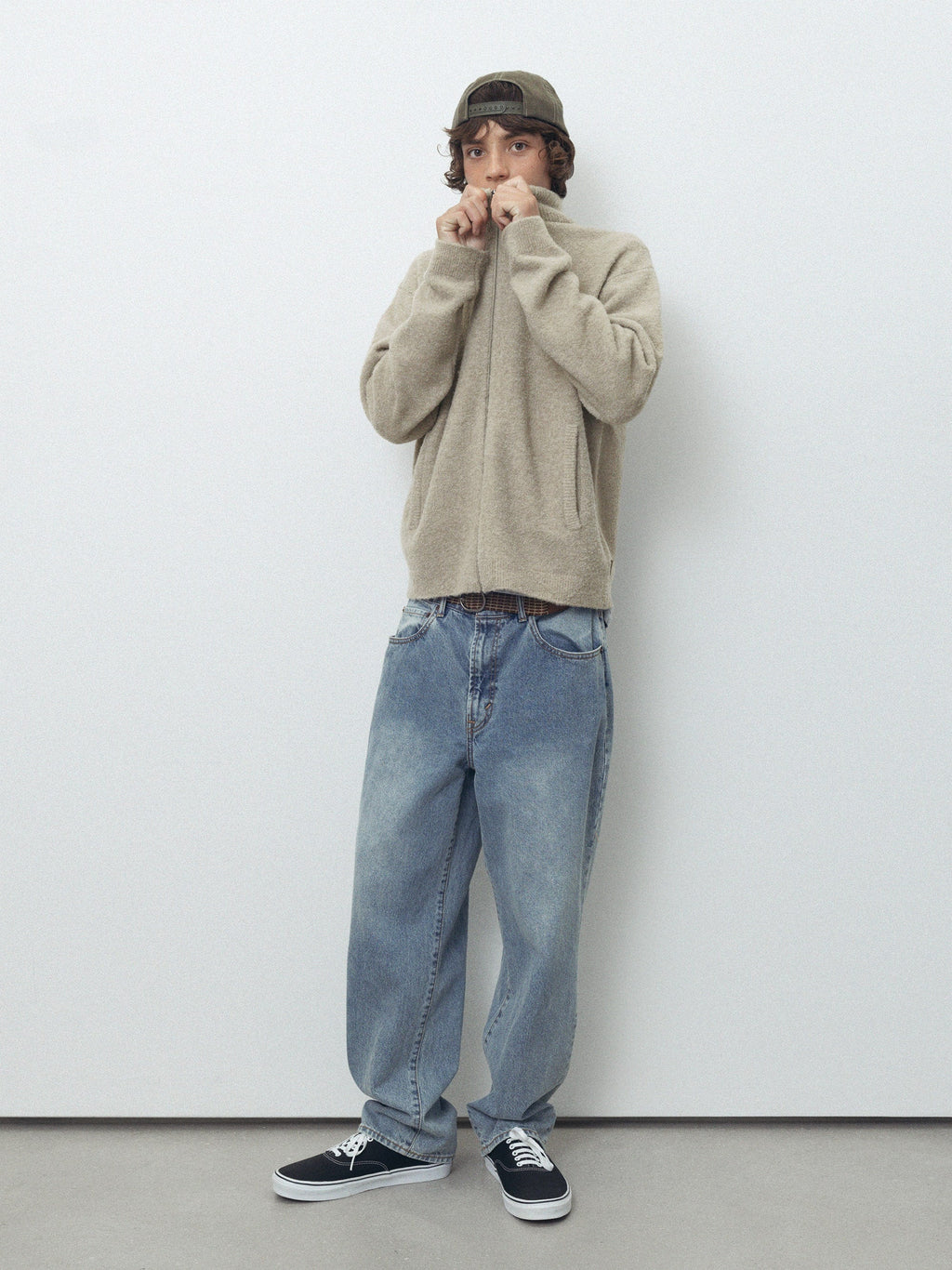 thisisneverthat - Full Zip Cardigan (Beige) product image 6 | TRAB K-Fashion Australia