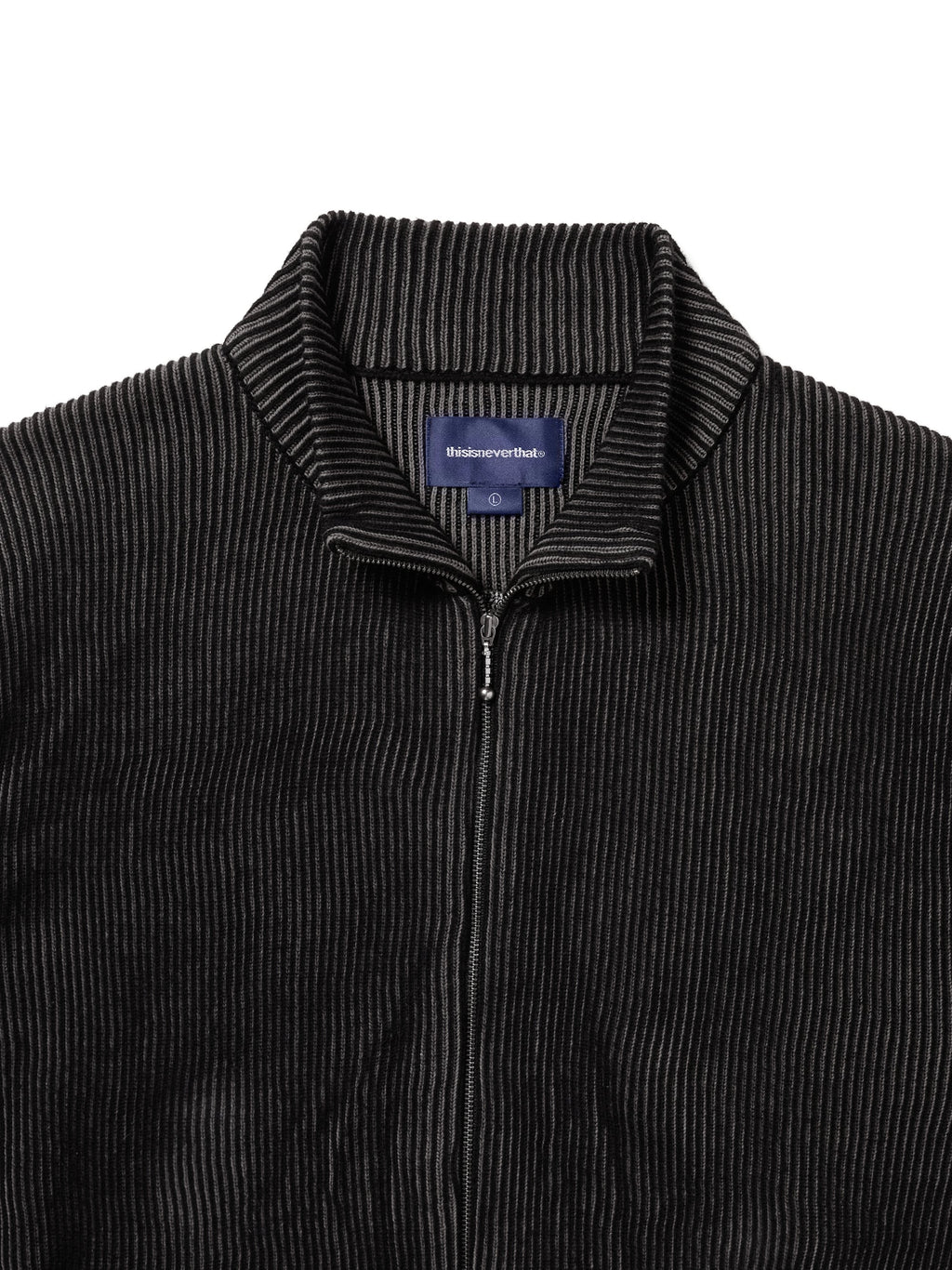 thisisneverthat - Full Zip Cardigan (Black) product image 2 | TRAB K-Fashion Australia