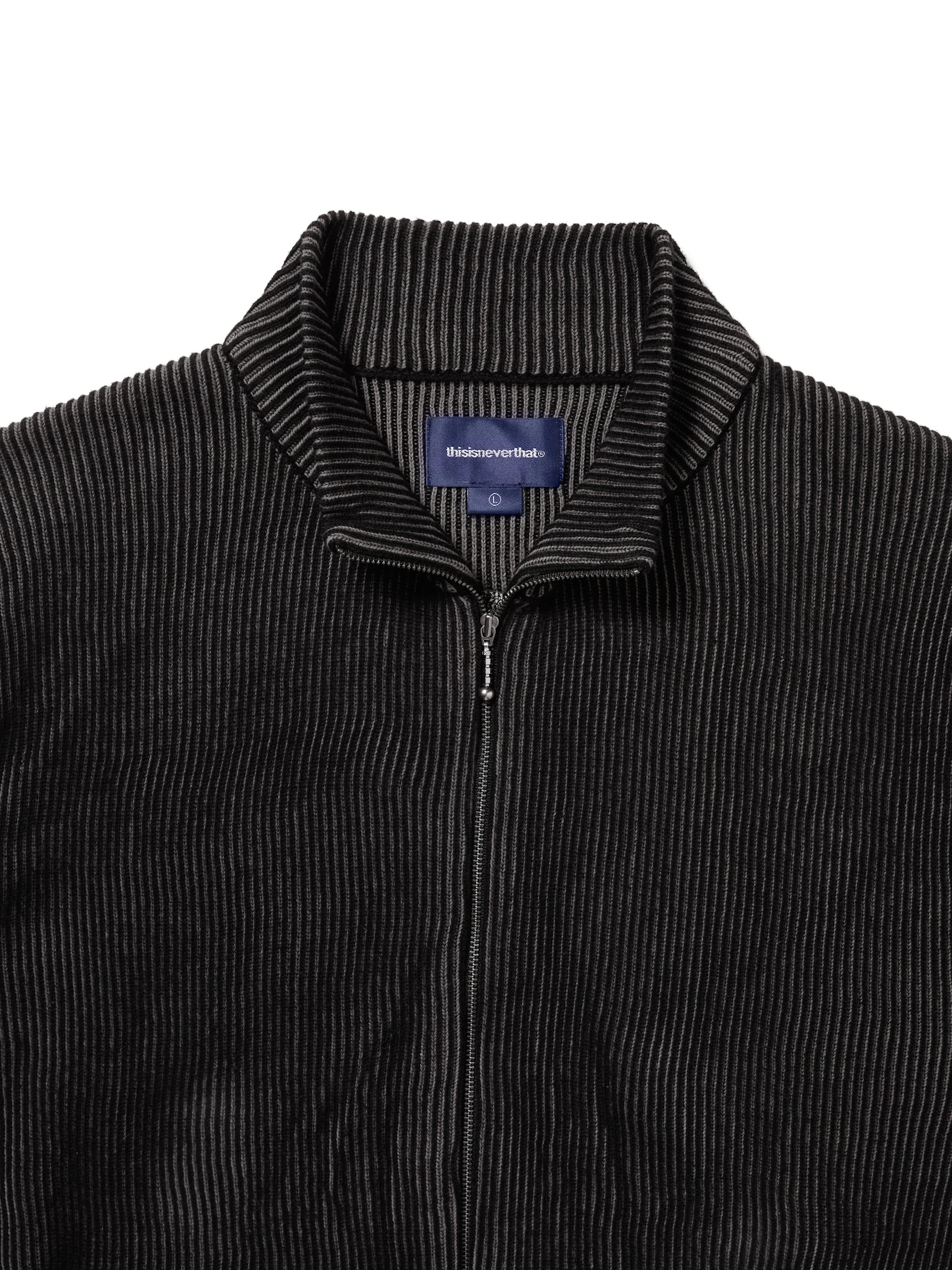 thisisneverthat - Full Zip Cardigan (Black) product image 2 | TRAB K-Fashion Australia