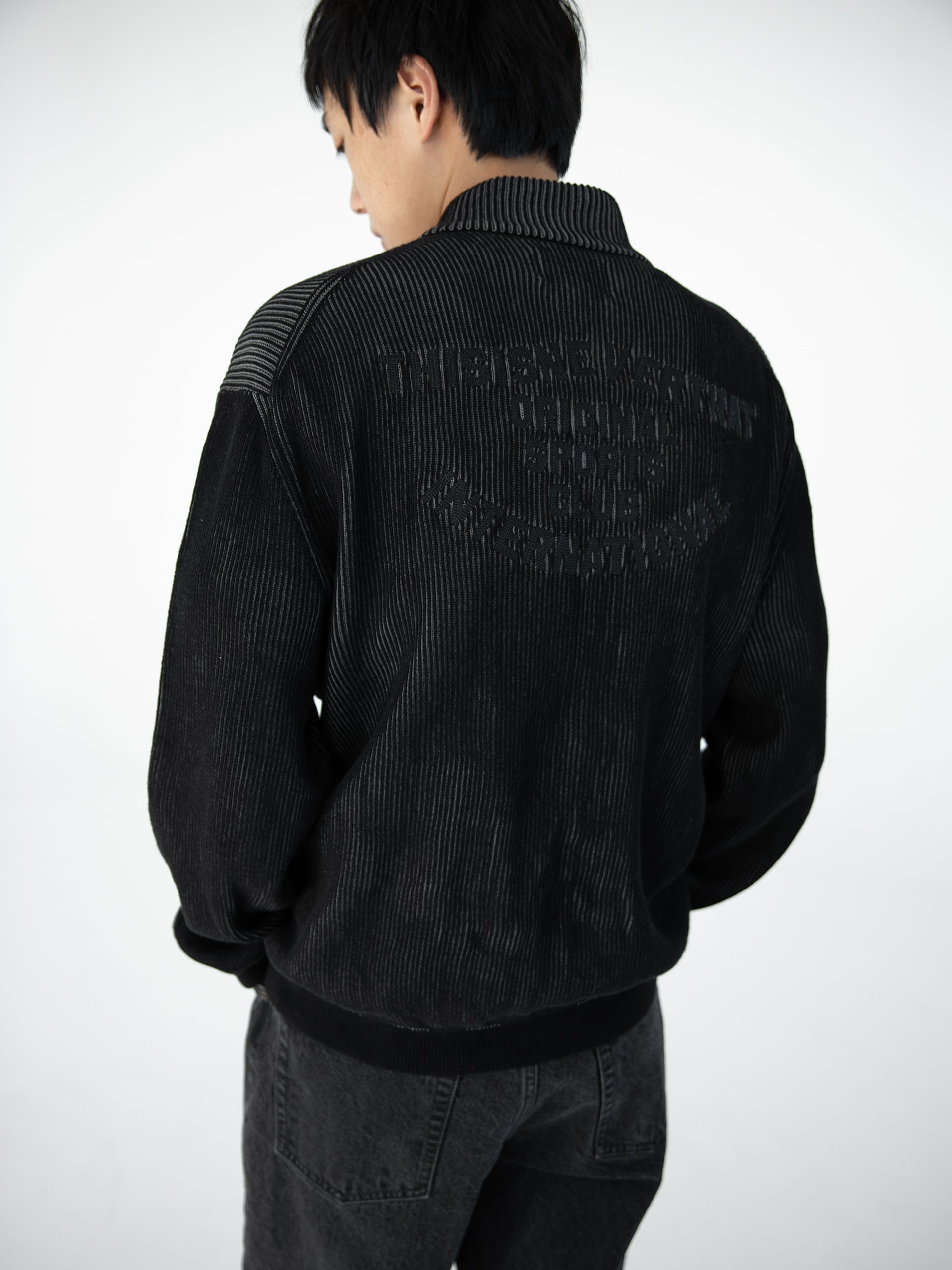 thisisneverthat - Full Zip Cardigan (Black) product image 5 | TRAB K-Fashion Australia