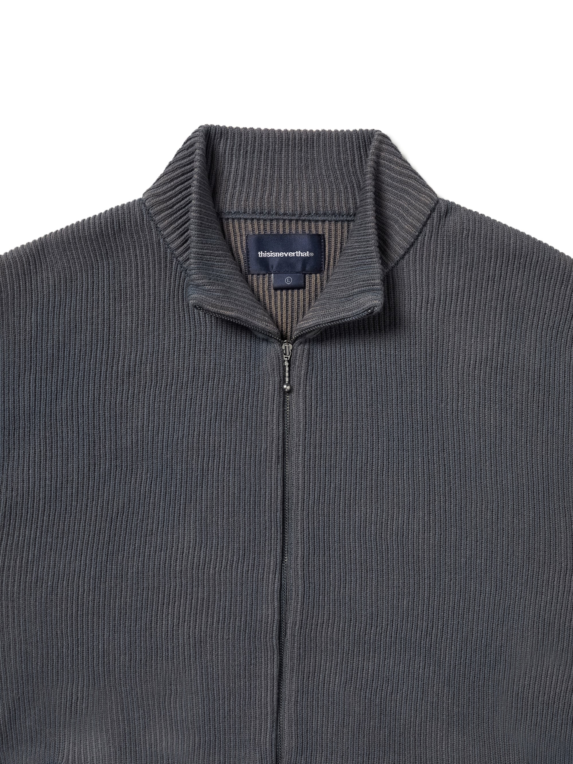 thisisneverthat - Full Zip Cardigan (Slate) product image 2 | TRAB K-Fashion Australia