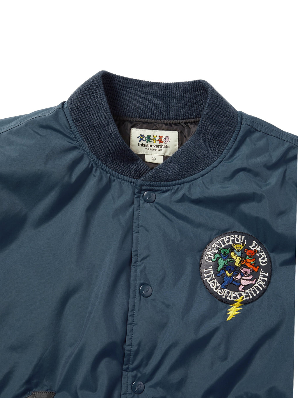 thisisneverthat - GD Dancing Bears Baseball Jacket (Blue) product image 2 | TRAB K-Fashion Australia