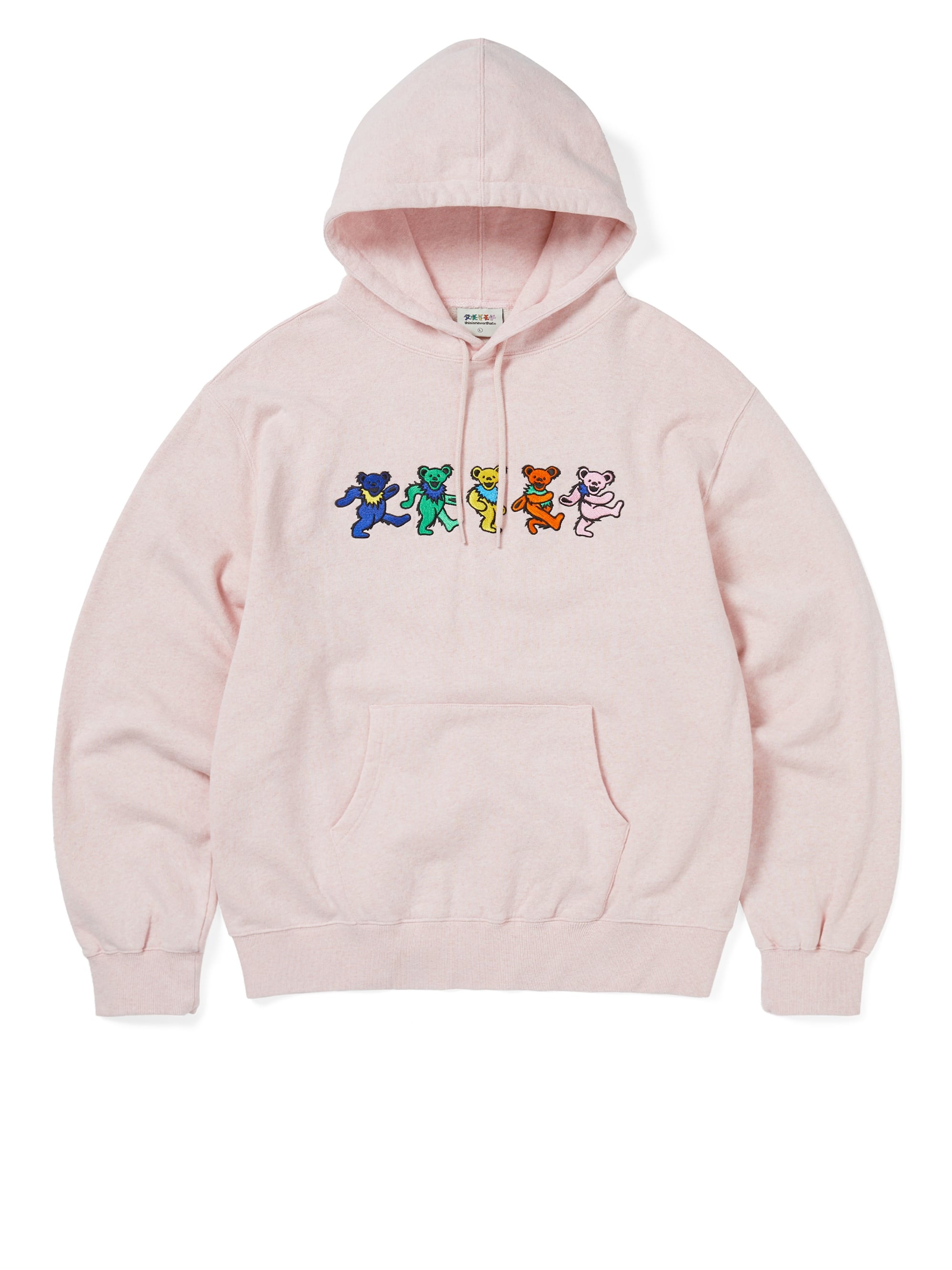thisisneverthat - GD Dancing Bears Hoodie (Heather Pink) product image 1 | TRAB K-Fashion Australia