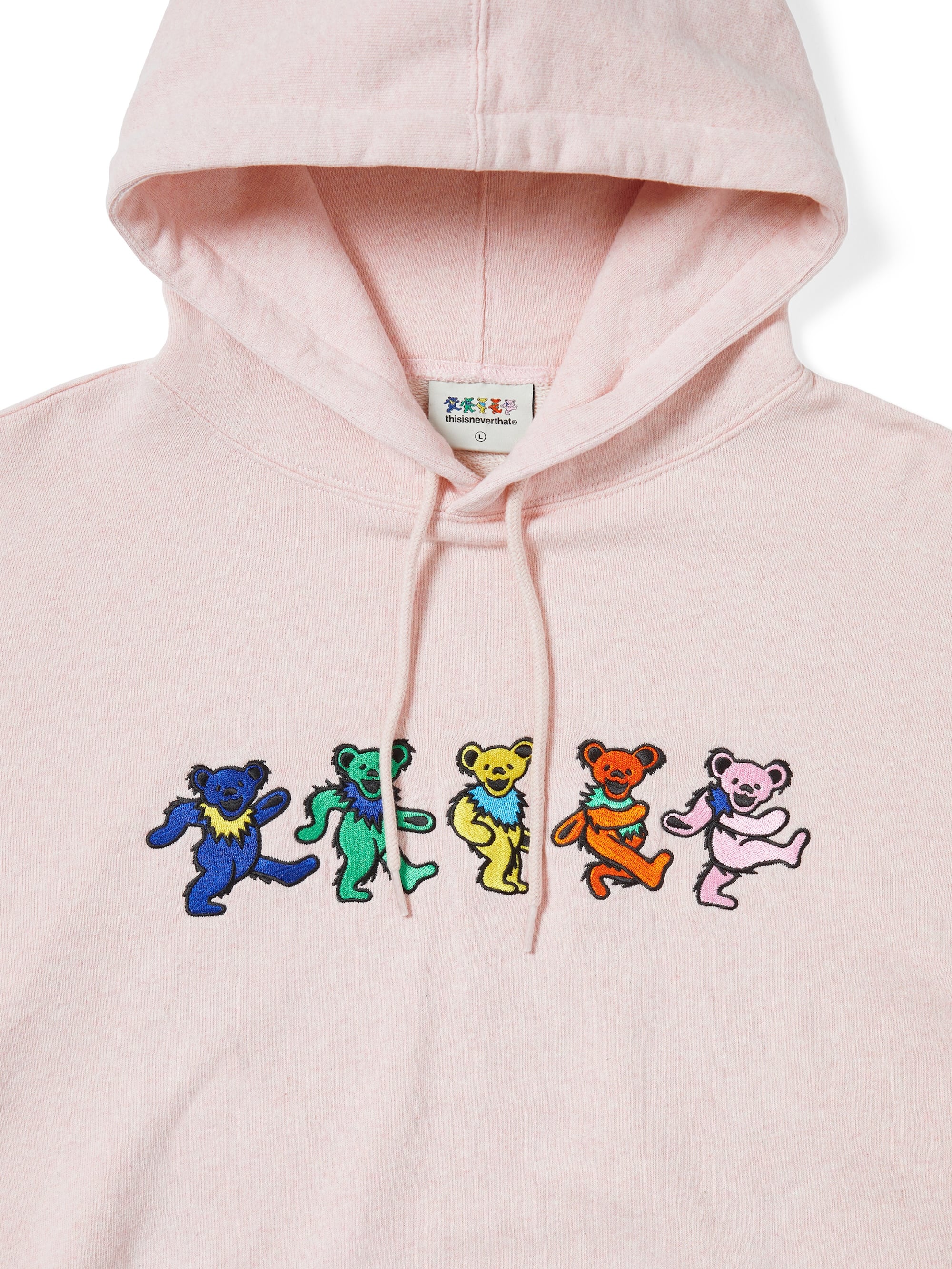 thisisneverthat - GD Dancing Bears Hoodie (Heather Pink) product image 2 | TRAB K-Fashion Australia