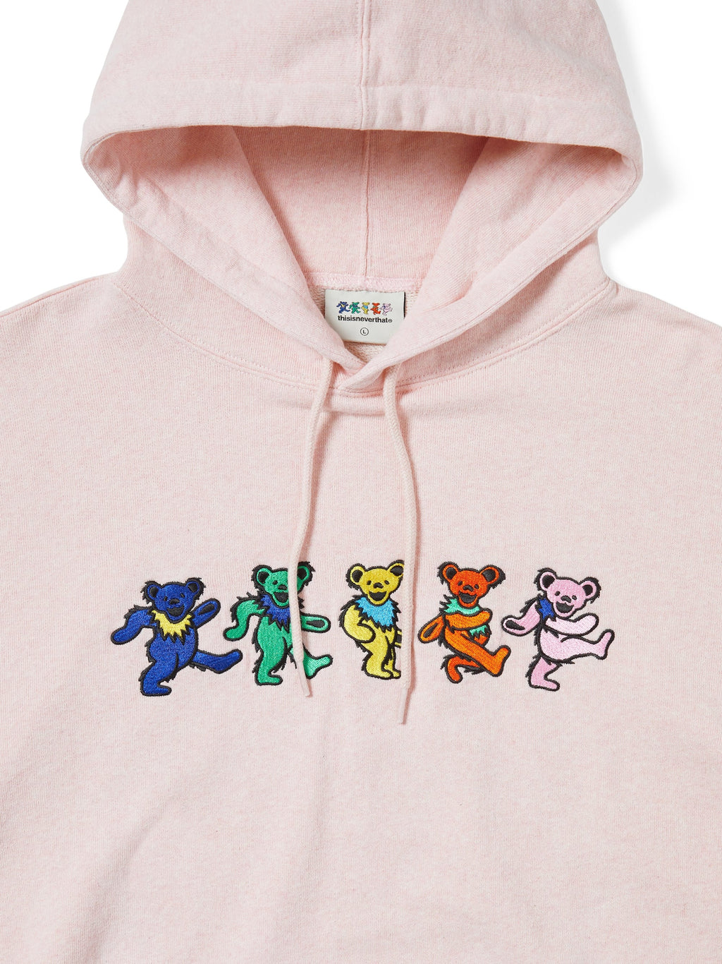 thisisneverthat - GD Dancing Bears Hoodie (Heather Pink) product image 2 | TRAB K-Fashion Australia