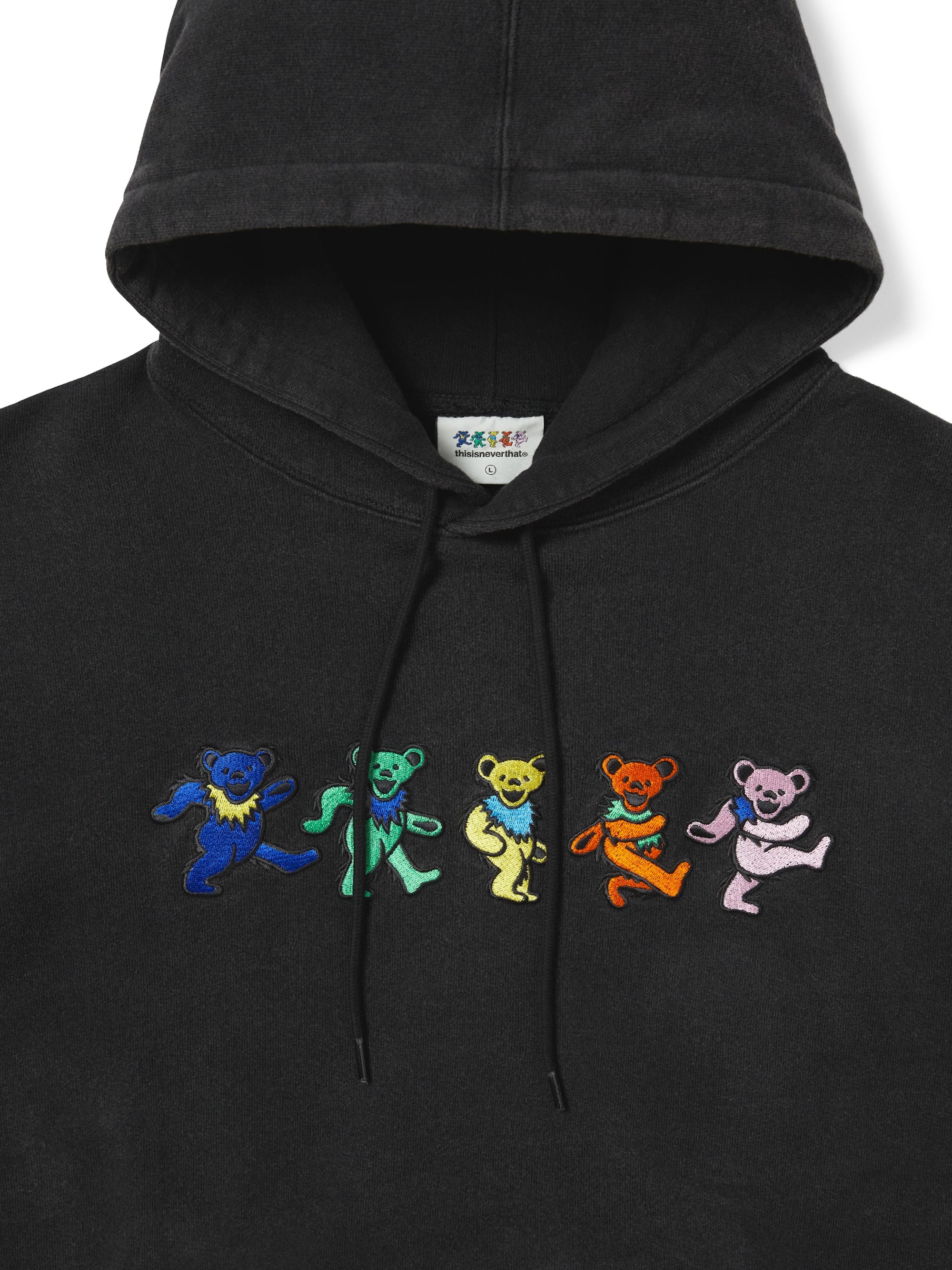thisisneverthat - GD Dancing Bears Hoodie Washed (Black) product image 2 | TRAB K-Fashion Australia