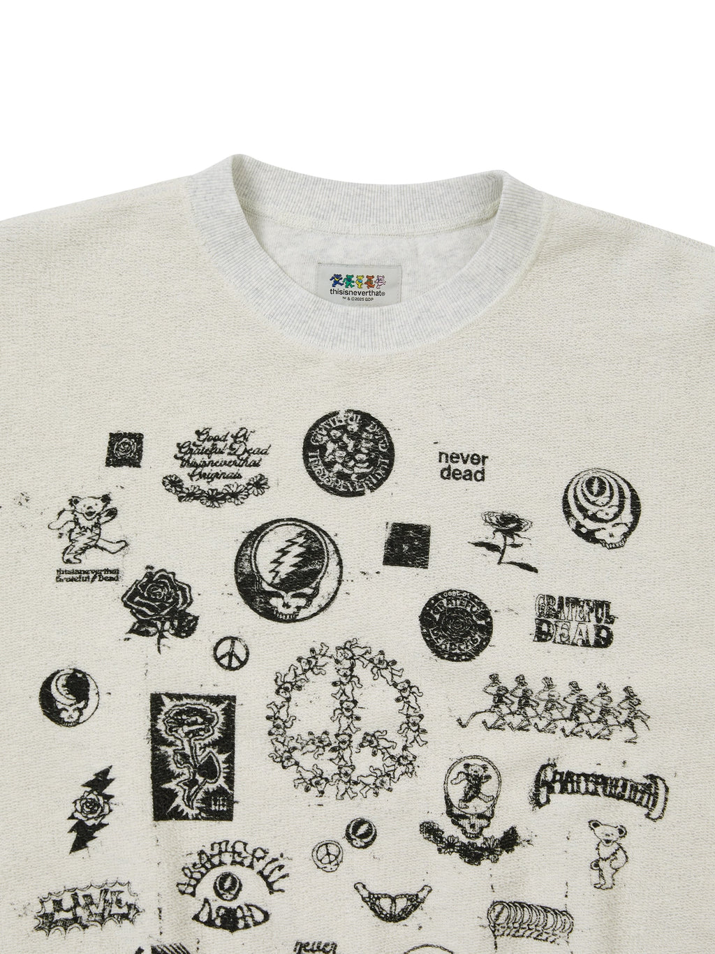 thisisneverthat - GD Iconography Reversible Crewneck (Heather Grey) product image 2 | TRAB K-Fashion Australia