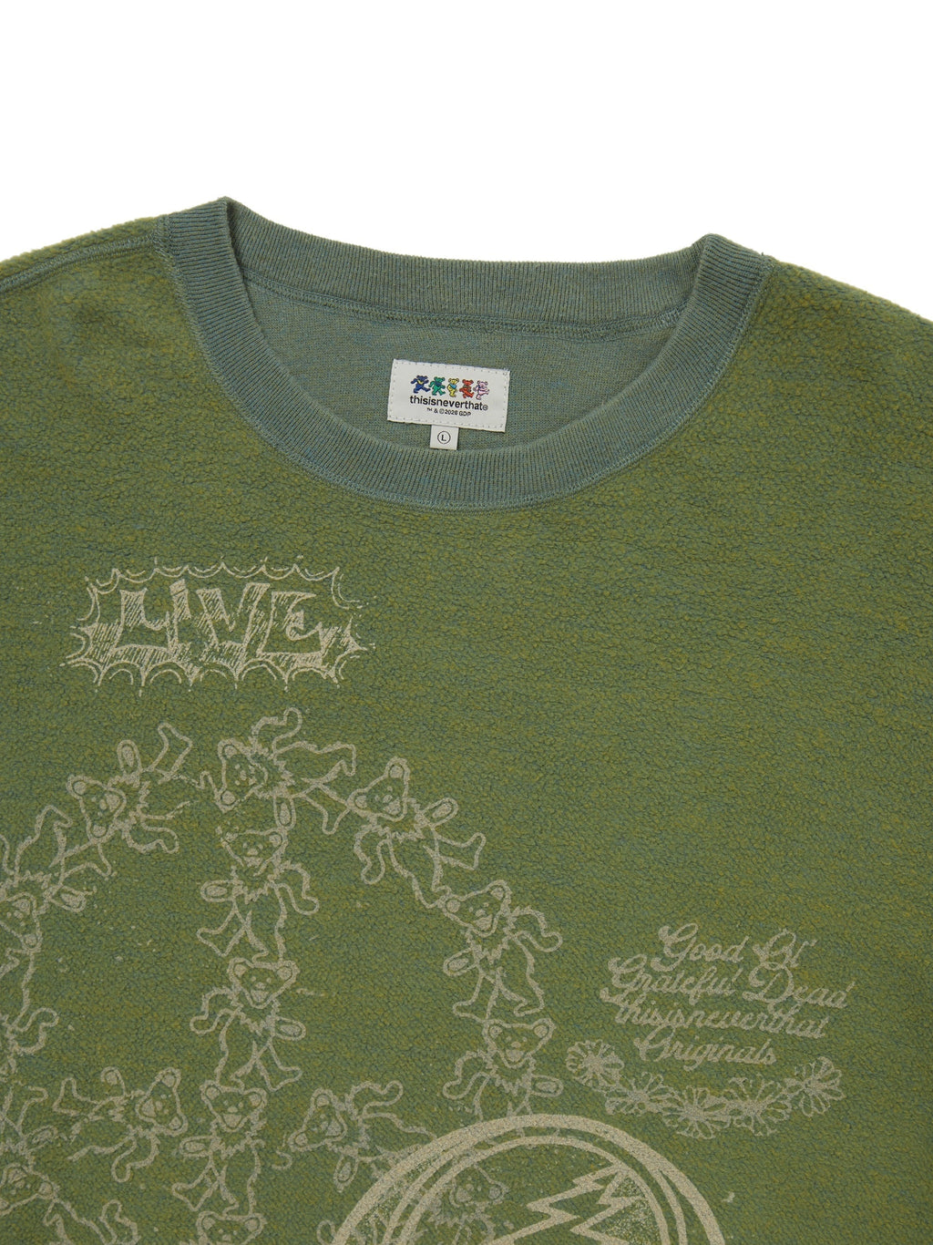 thisisneverthat - GD Iconography Reversible Crewneck (Heather Olive) product image 2 | TRAB K-Fashion Australia