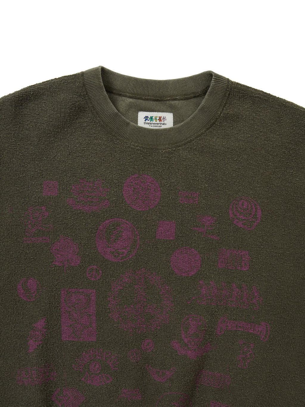 thisisneverthat - GD Iconography Reversible Crewneck (Heather Olive) product image 2 | TRAB K-Fashion Australia