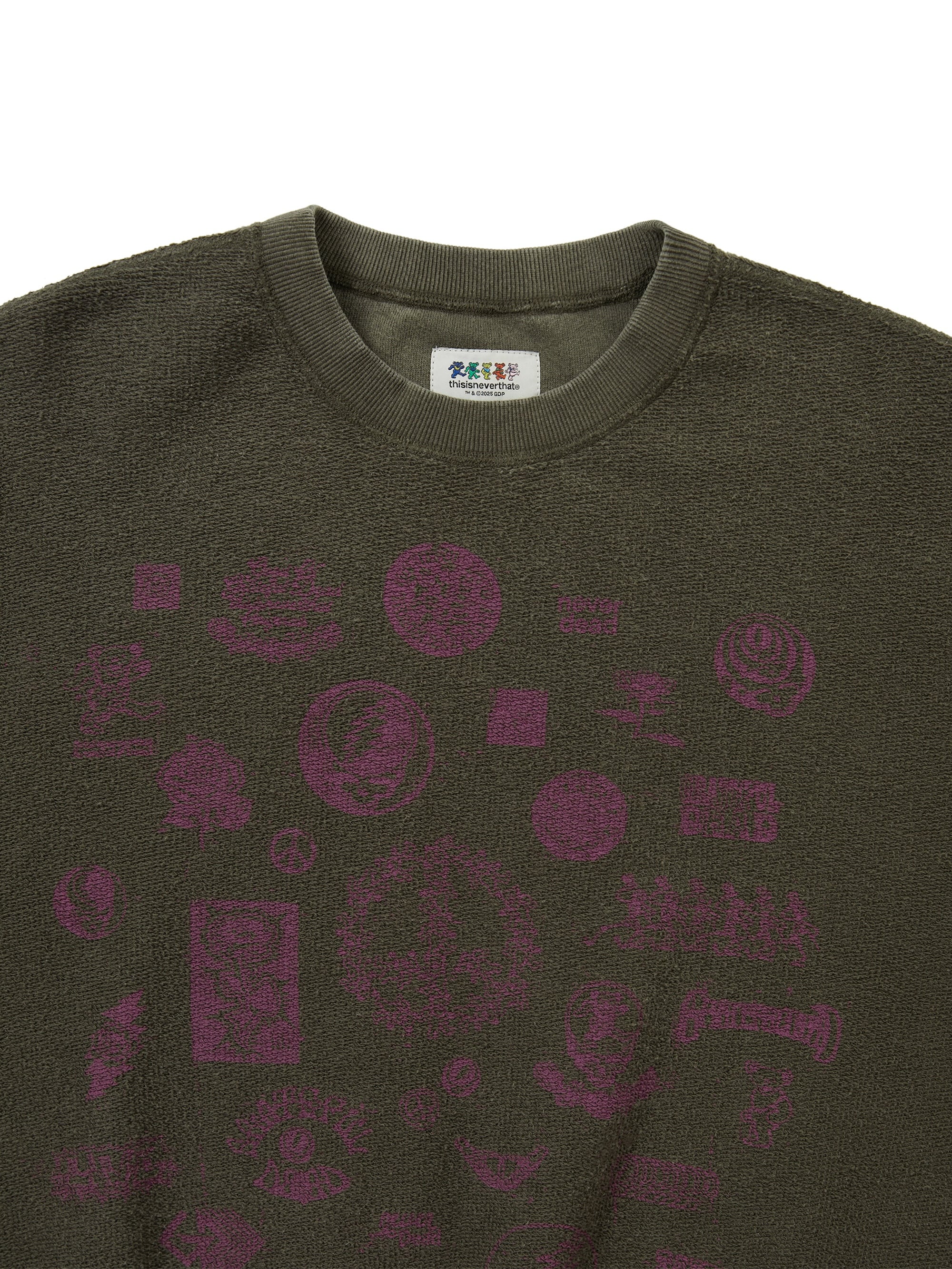 thisisneverthat - GD Iconography Reversible Crewneck Heather (Olive) product image 2 | TRAB K-Fashion Australia