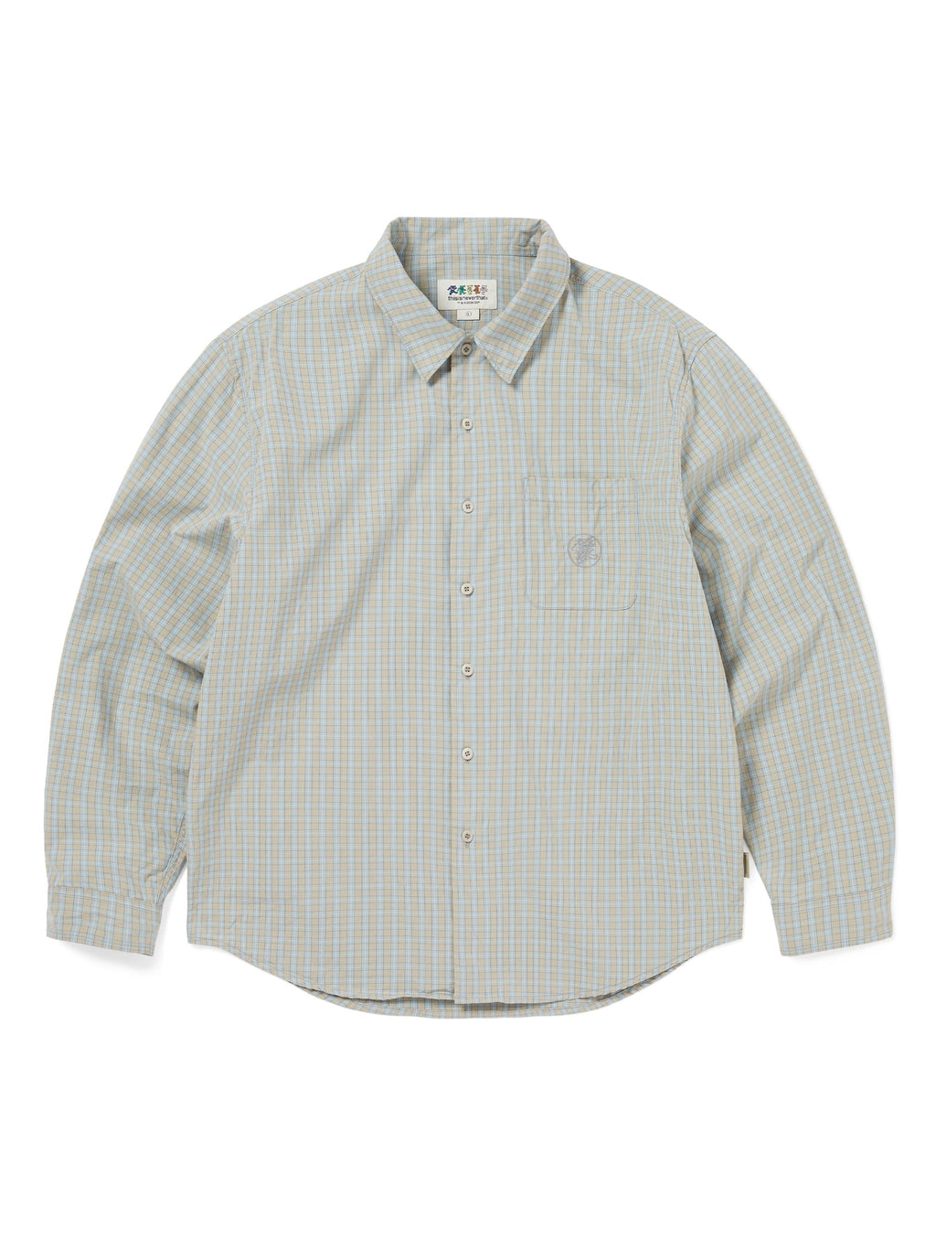 thisisneverthat - GD Lightning Bear Check Shirt (Light Blue) product image 1 | TRAB K-Fashion Australia