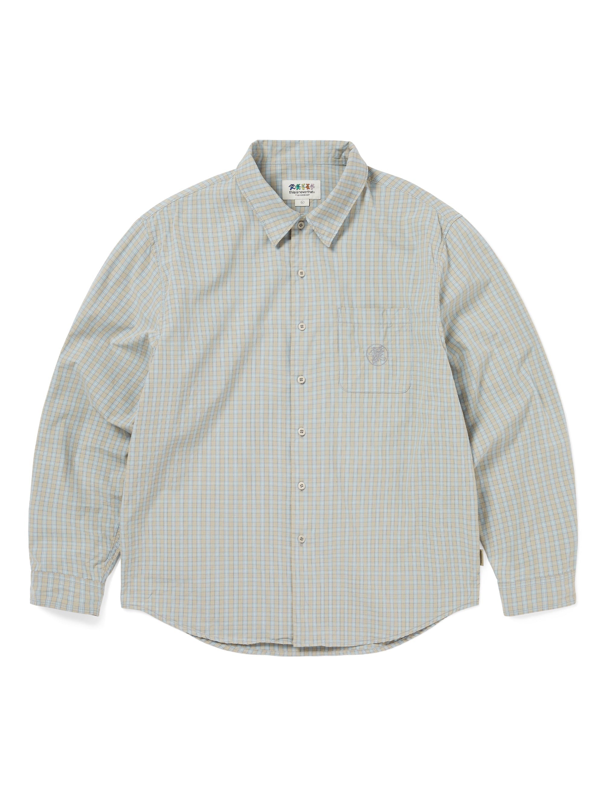 thisisneverthat - GD Lightning Bear Check Shirt (Light Blue) product image 1 | TRAB K-Fashion Australia