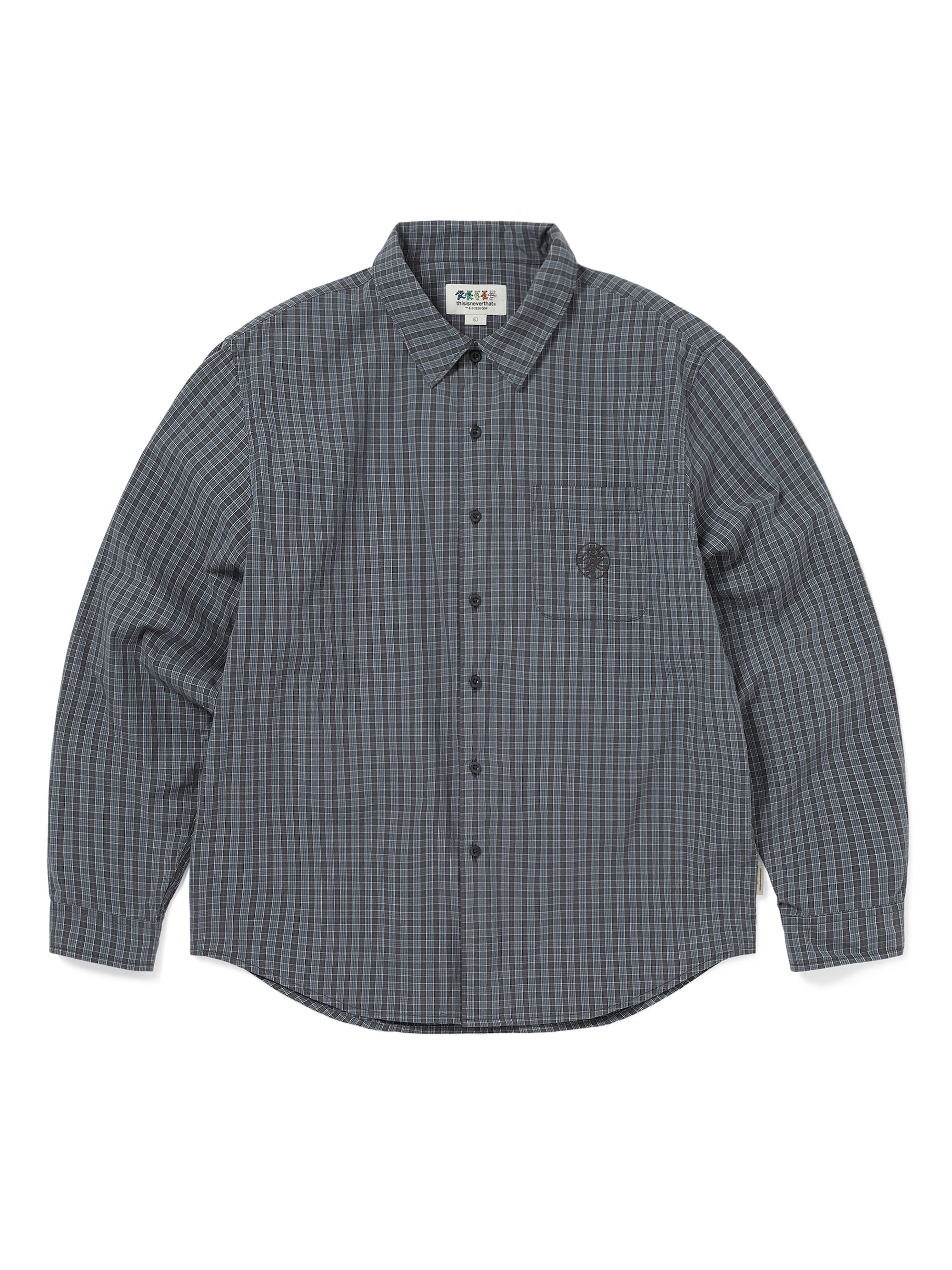 thisisneverthat - GD Lightning Bear Check Shirt (Light Black) product image 1 | TRAB K-Fashion Australia