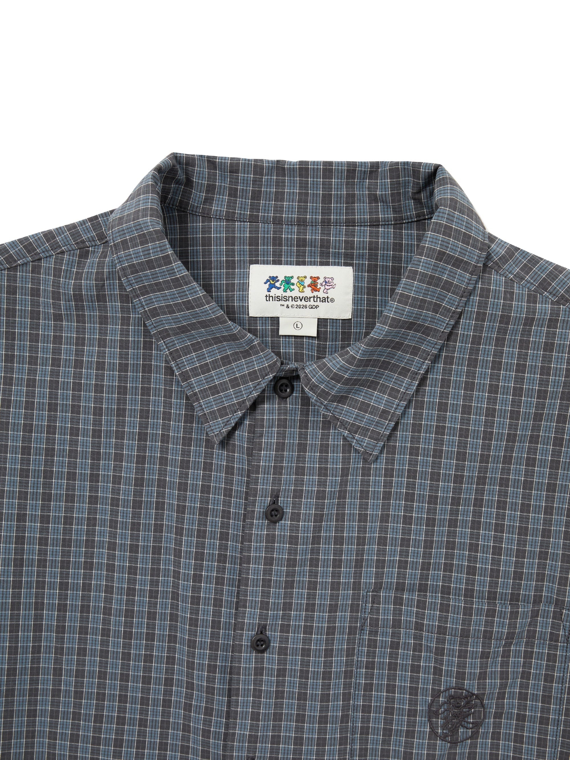thisisneverthat - GD Lightning Bear Check Shirt (Off Black) product image 2 | TRAB K-Fashion Australia