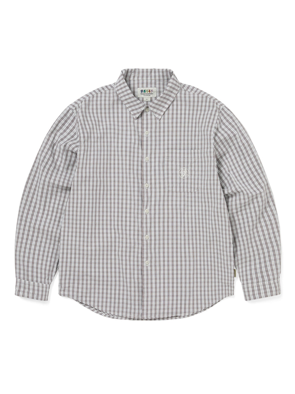 thisisneverthat - GD Lightning Bear Check Shirt (Off White) product image 1 | TRAB K-Fashion Australia