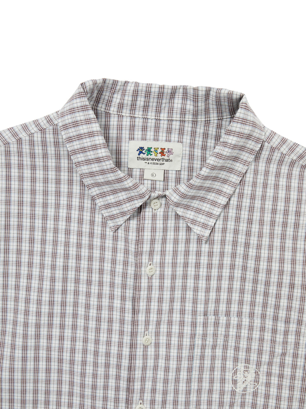 thisisneverthat - GD Lightning Bear Check Shirt (Light White) product image 2 | TRAB K-Fashion Australia
