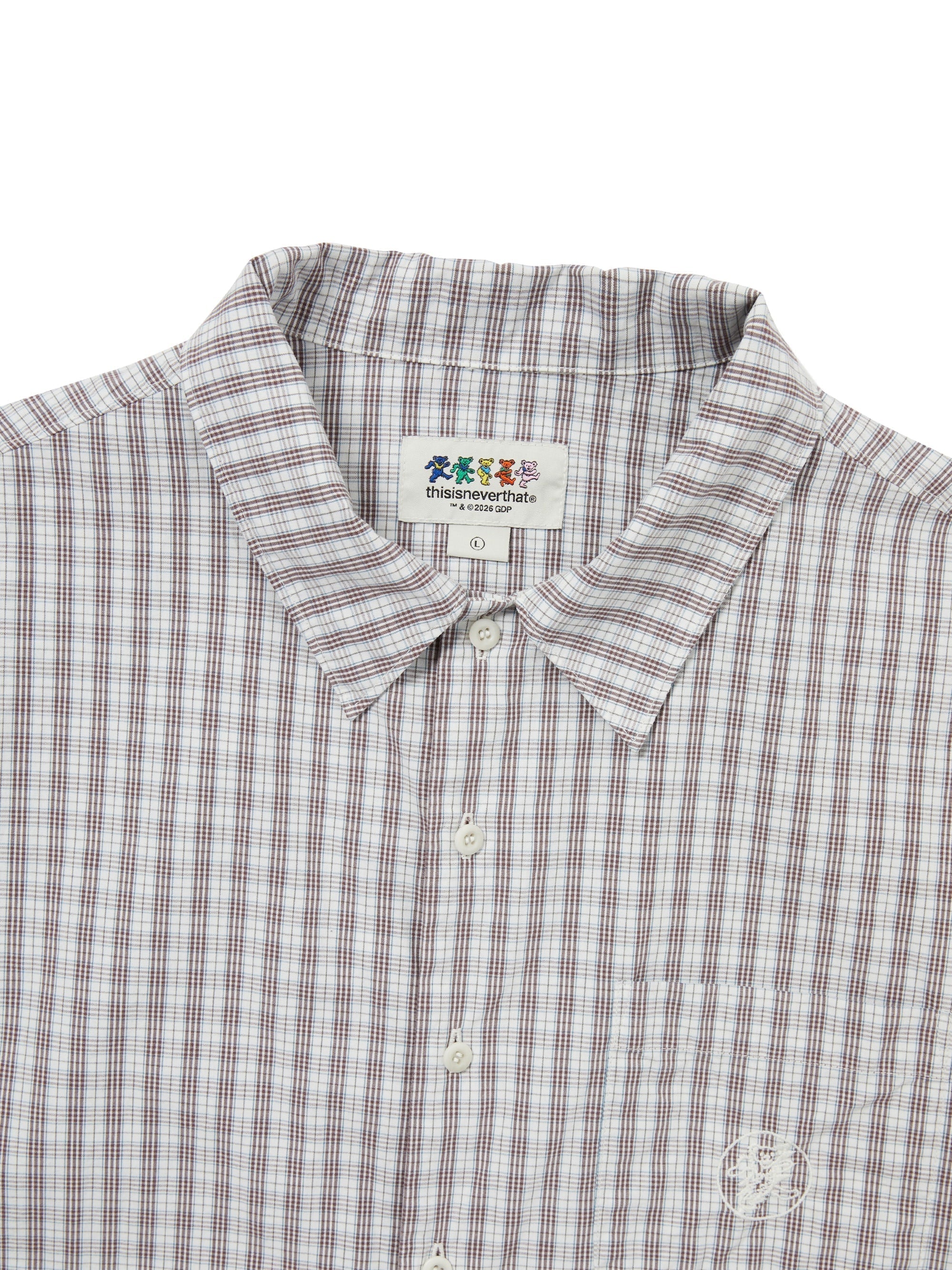 thisisneverthat - GD Lightning Bear Check Shirt (Off White) product image 2 | TRAB K-Fashion Australia