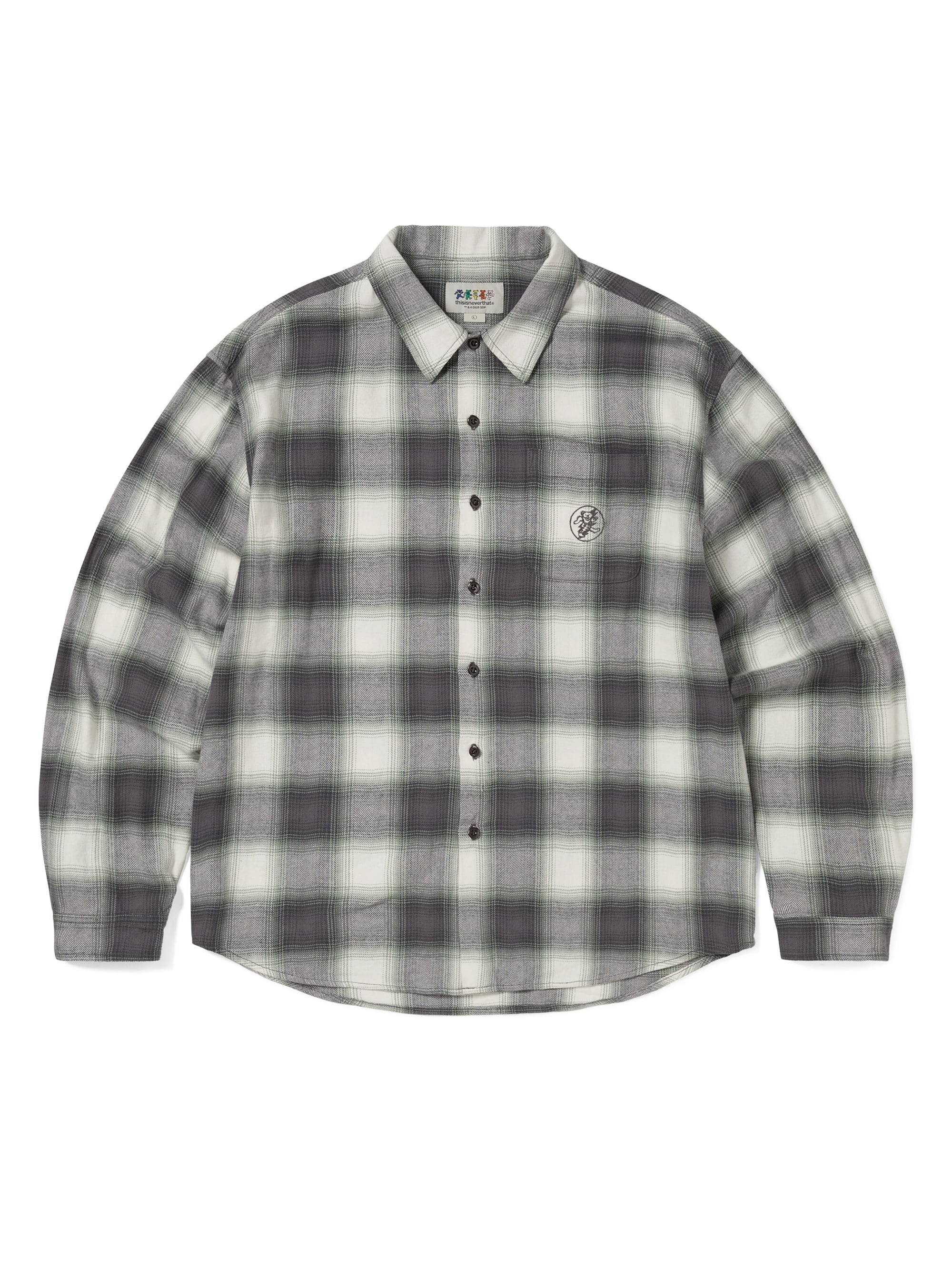 thisisneverthat - GD Lightning Bear Plaid Shirt (Purple) product image 1 | TRAB K-Fashion Australia