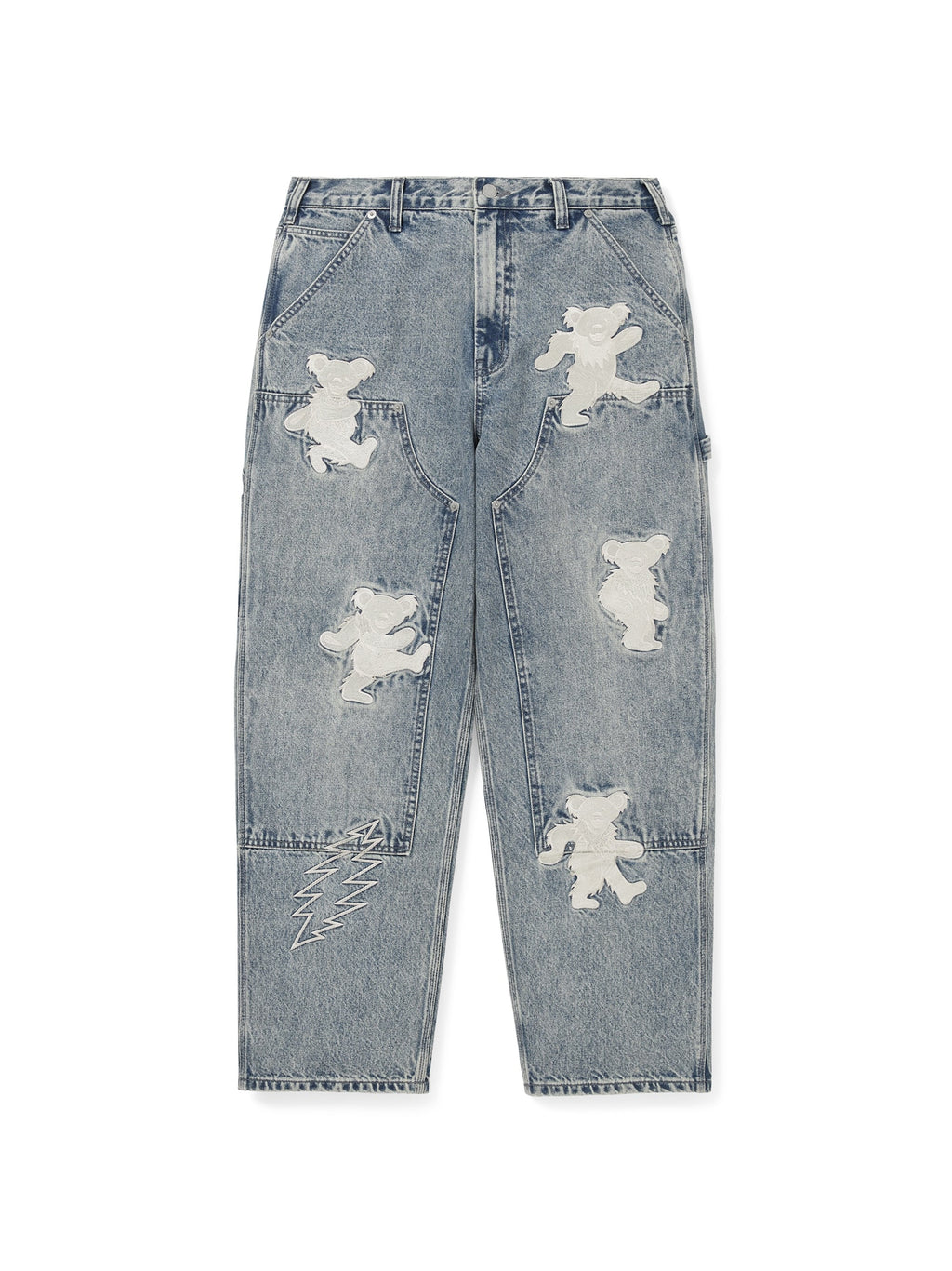 thisisneverthat - GD Lightning Double Knee Pant Washed (Blue) product image 1 | TRAB K-Fashion Australia