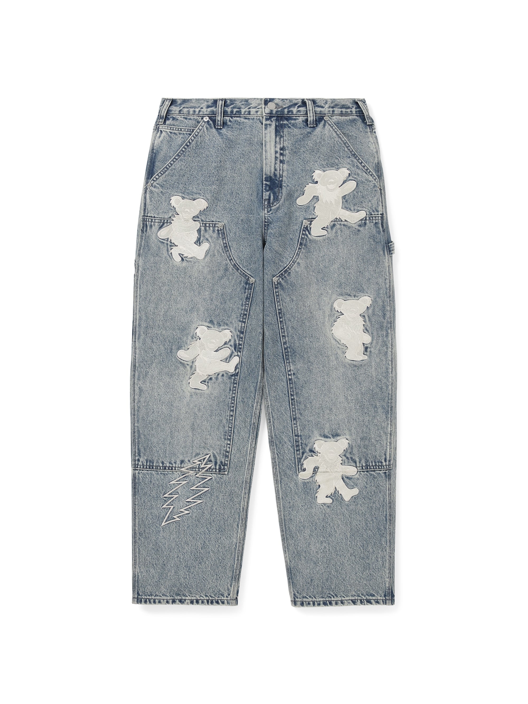 thisisneverthat - GD Lightning Double Knee Pant Washed (Blue) product image 1 | TRAB K-Fashion Australia