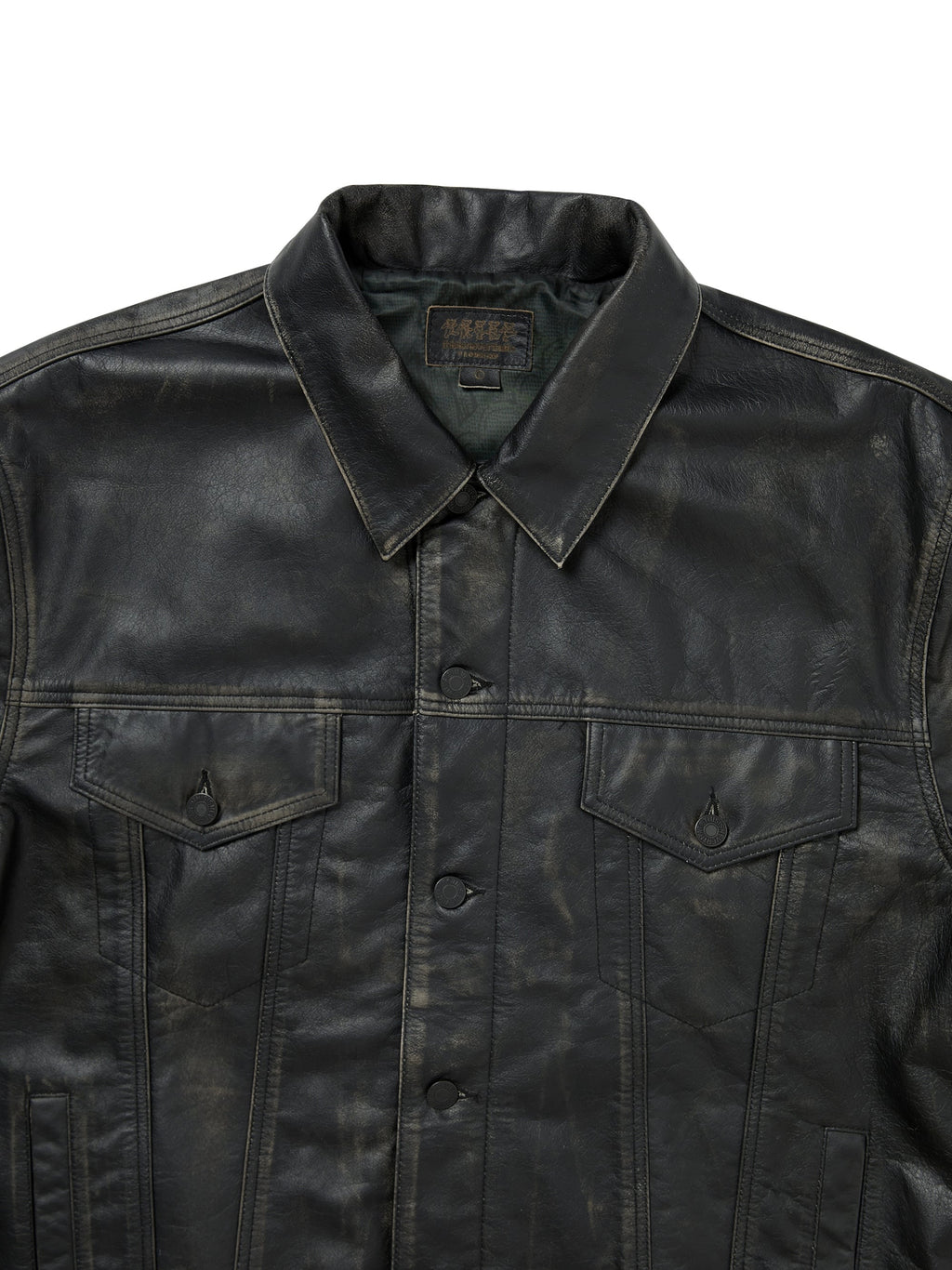 thisisneverthat - GD Lightning Leather Jacket Olive (navy) product image 2 | TRAB K-Fashion Australia