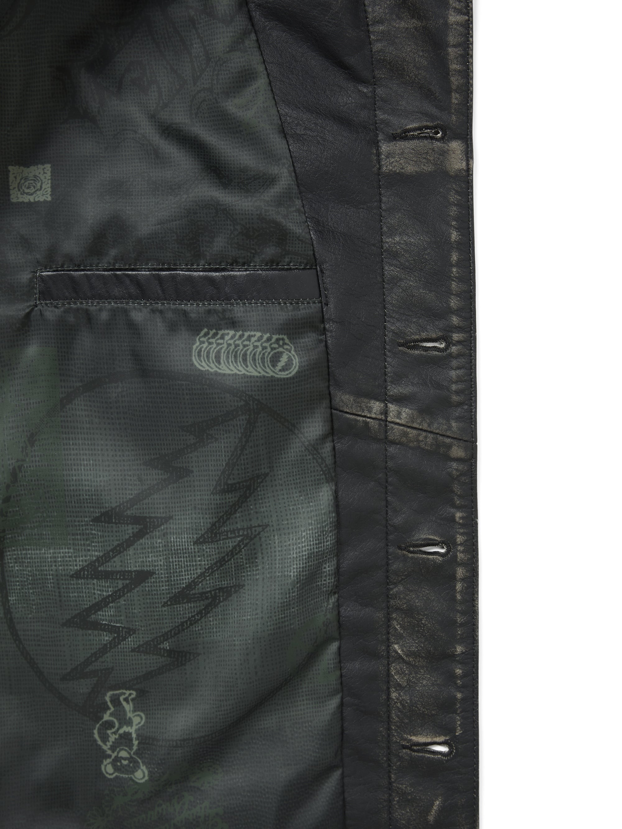 thisisneverthat - GD Lightning Leather Jacket Olive (navy) product image 3 | TRAB K-Fashion Australia