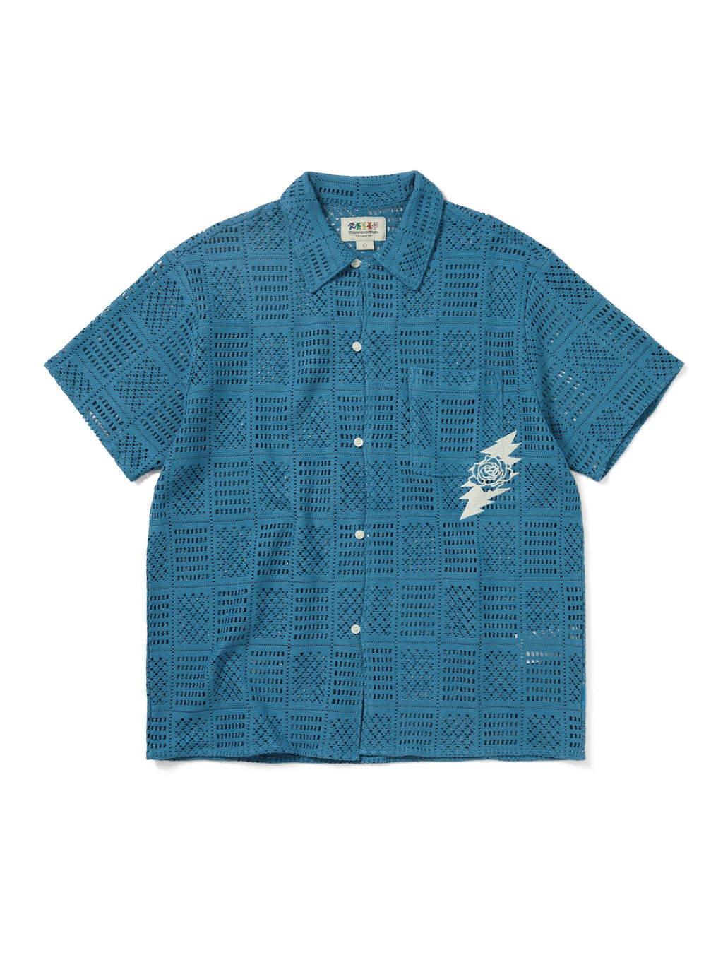 thisisneverthat - GD Lightning Mesh S/S Shirt (Light Blue) product image 1 | TRAB K-Fashion Australia
