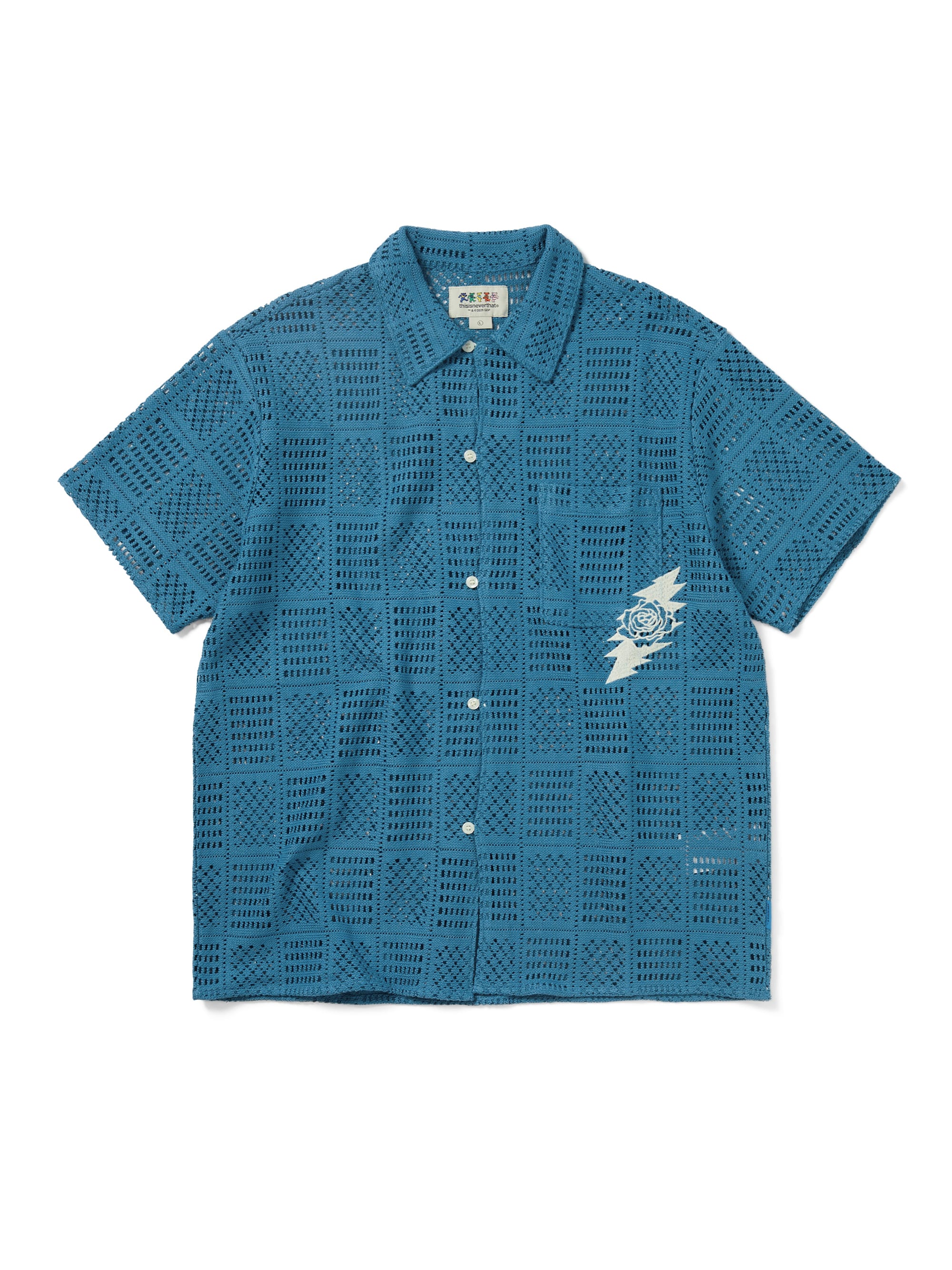 thisisneverthat - GD Lightning Mesh S/S Shirt (Light Blue) product image 1 | TRAB K-Fashion Australia