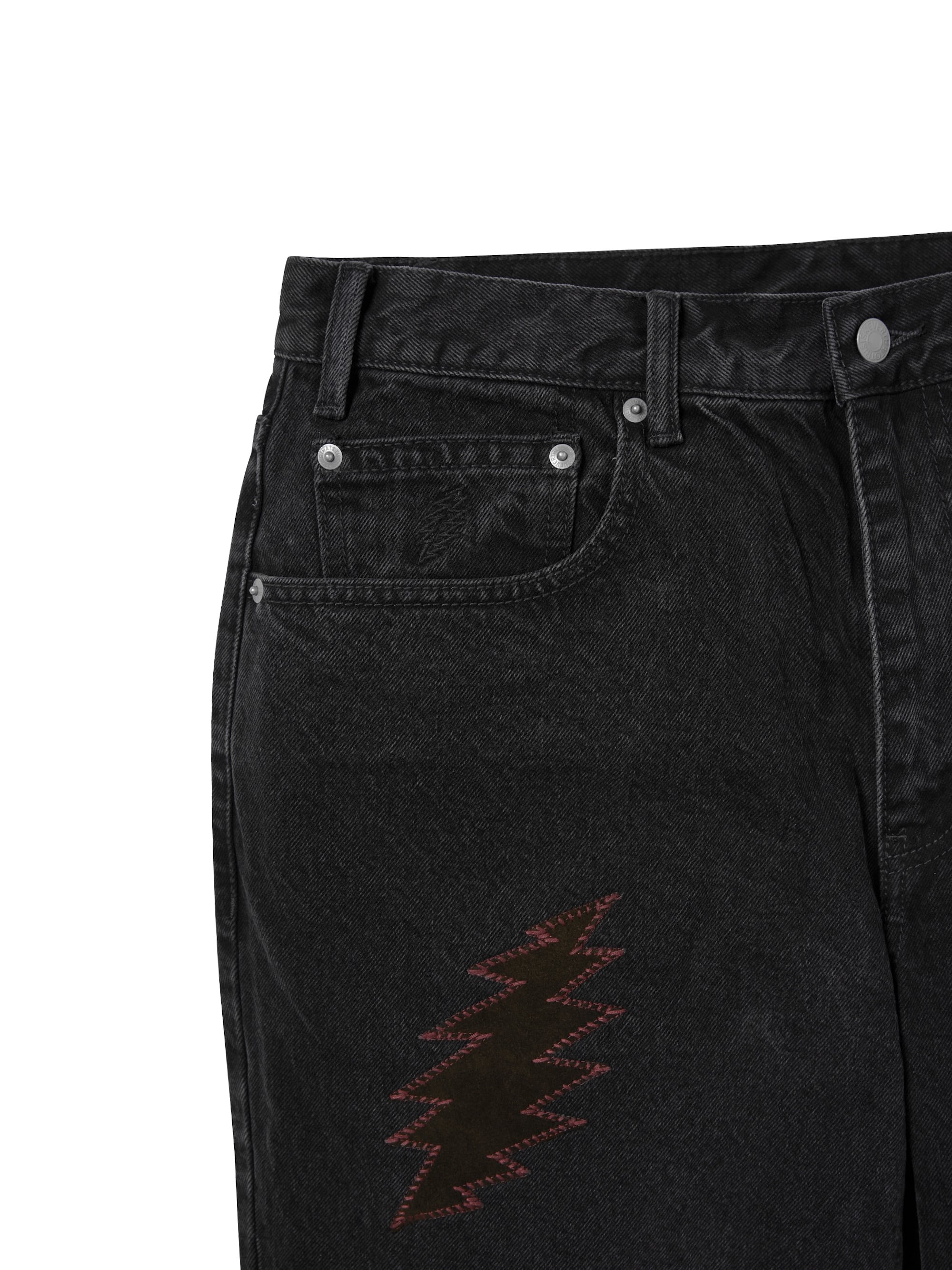 thisisneverthat - GD Lightning Relaxed Jeans (Black) product image 3 | TRAB K-Fashion Australia