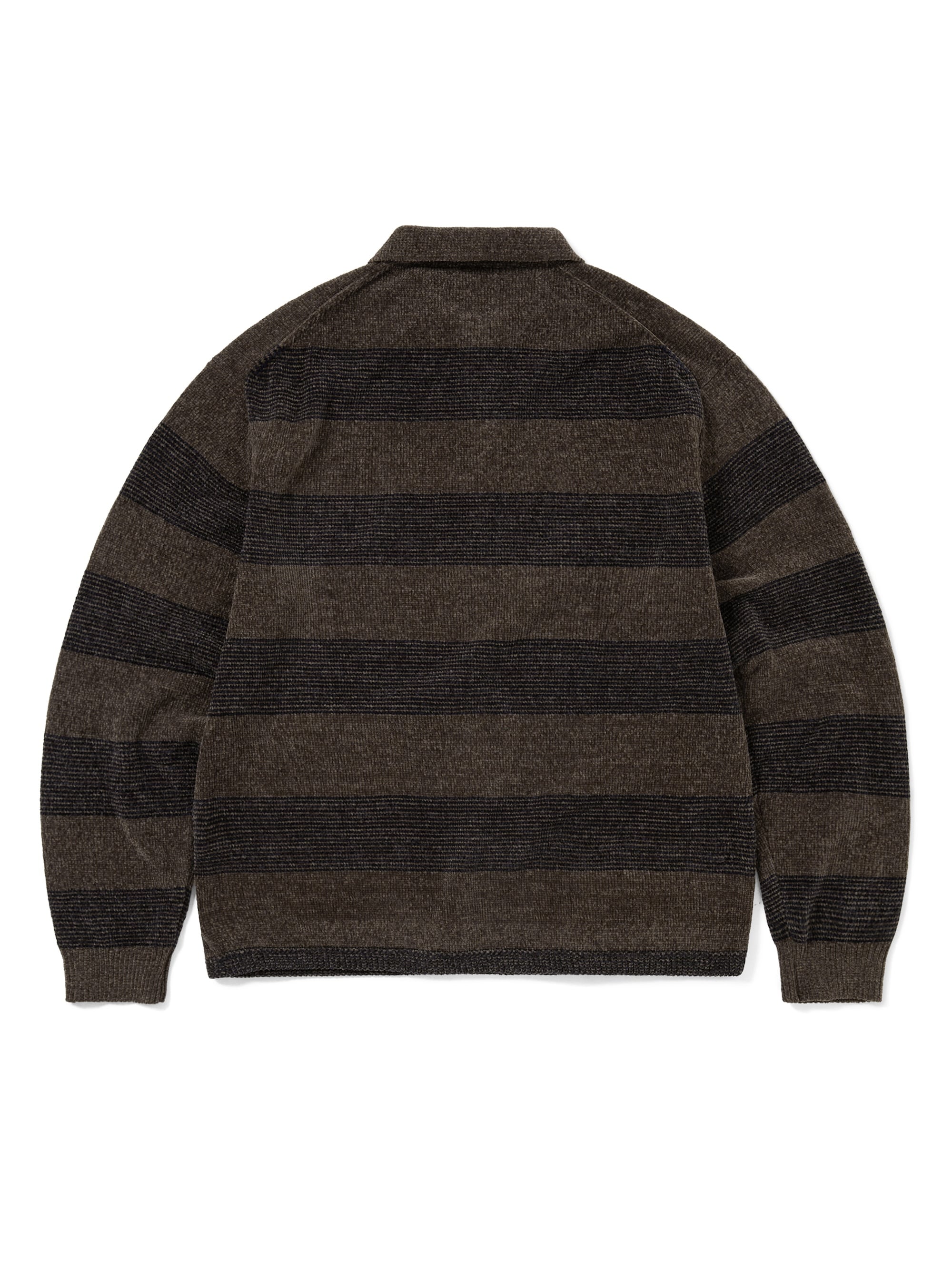 thisisneverthat - GD Lightning Velvet Knit Polo (Brown) product image 4 | TRAB K-Fashion Australia