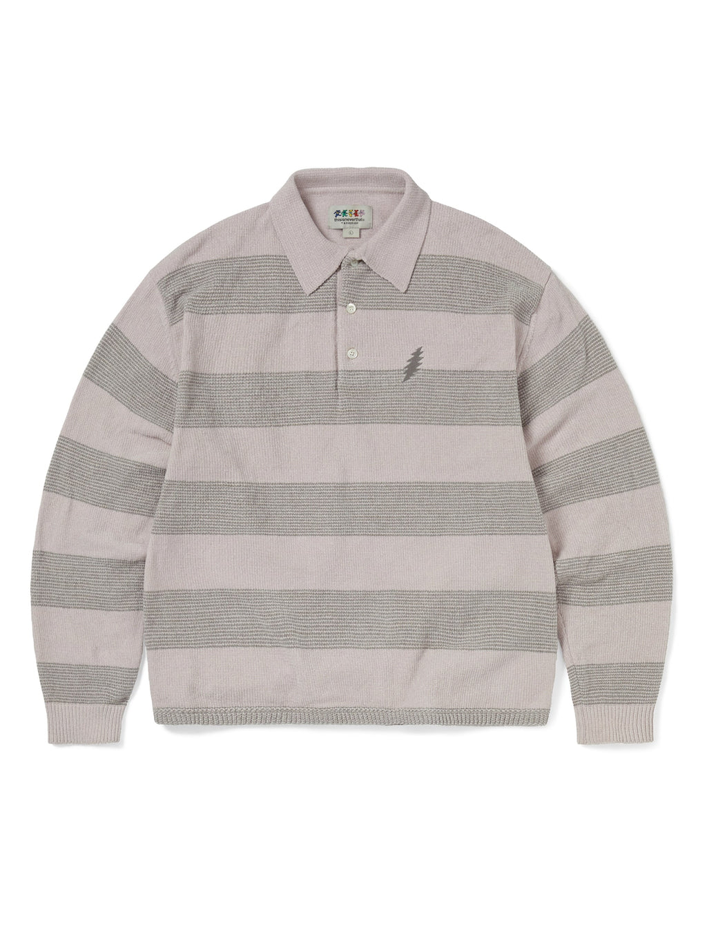 thisisneverthat - GD Lightning Velvet Knit Polo Khaki (Pink) product image 1 | TRAB K-Fashion Australia
