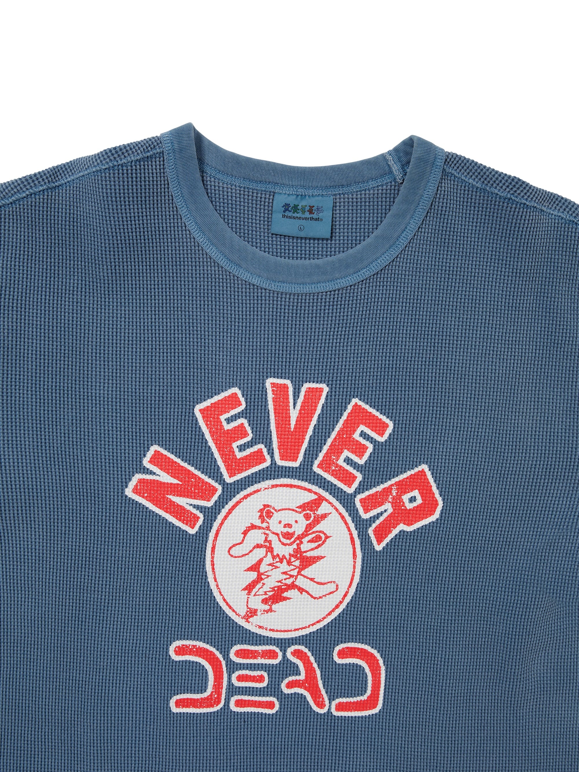 thisisneverthat - GD Overdyed Waffle L/ (Blue) product image 2 | TRAB K-Fashion Australia