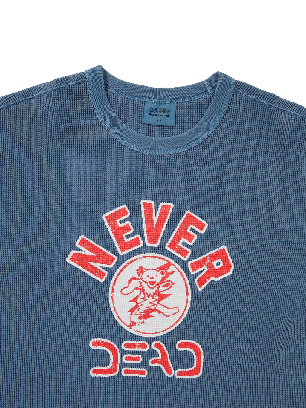 thisisneverthat - GD Overdyed Waffle L/S (Dusty Blue) product image 2 | TRAB K-Fashion Australia