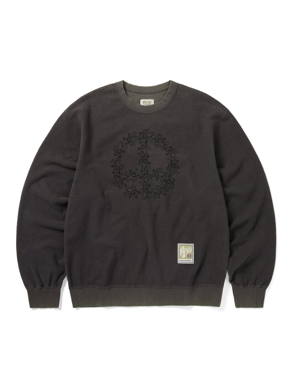 thisisneverthat - GD Peace Bears Reversible Crewneck (Charcoal) product image 1 | TRAB K-Fashion Australia