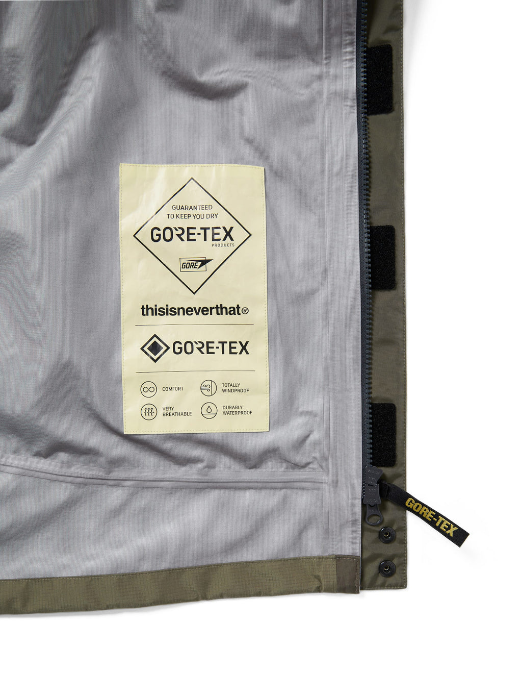 thisisneverthat - GORE-TEX 3L All Weather Jacket (Mud) product image 6 | TRAB K-Fashion Australia