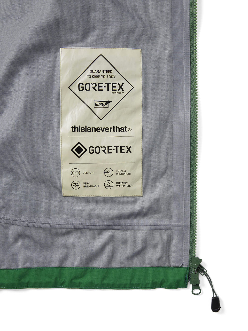 thisisneverthat - GORE-TEX 3L Lightweight Jacket (Light Green) product image 4 | TRAB K-Fashion Australia