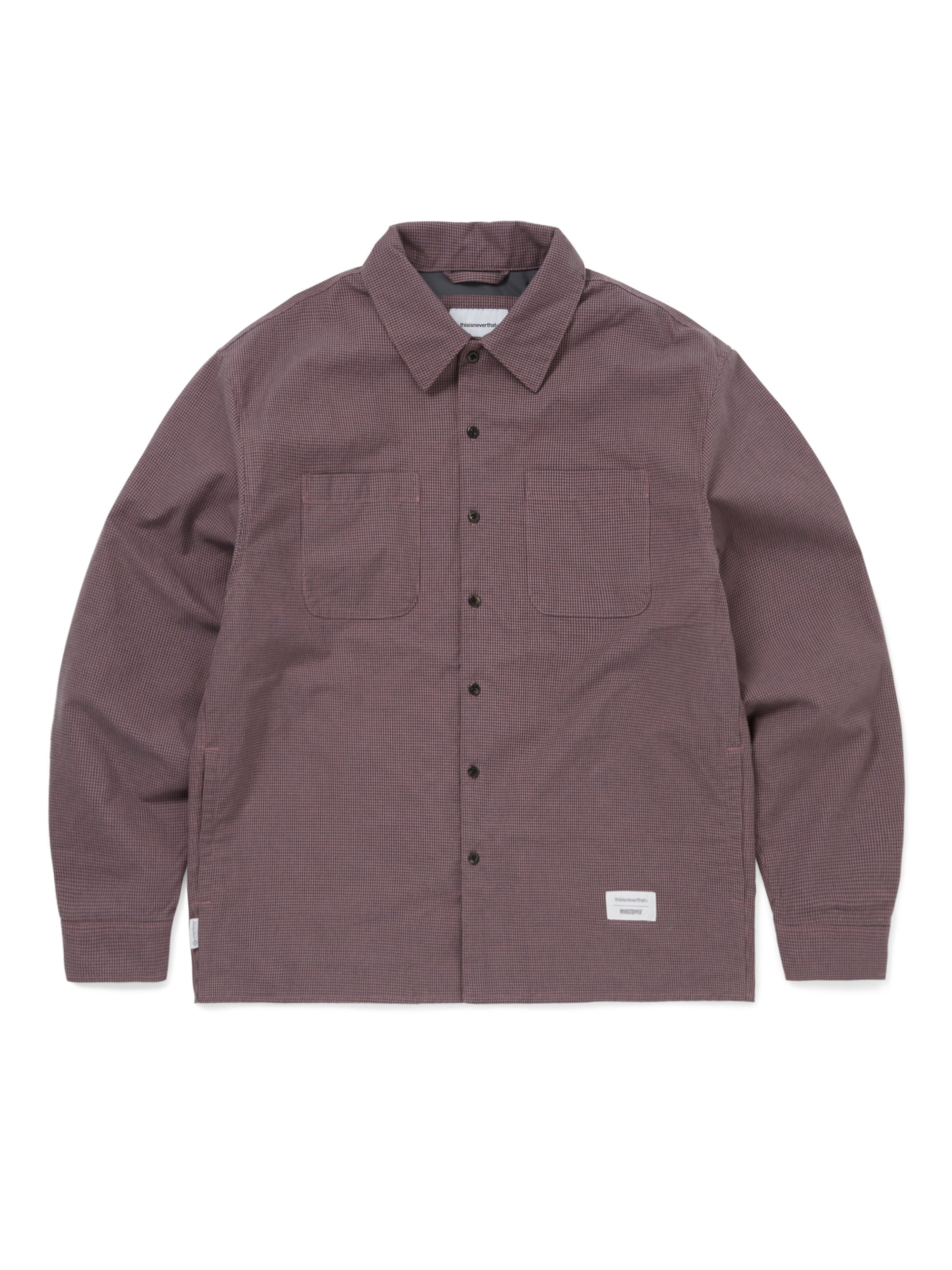thisisneverthat - GORE-TEX WINDSTOPPER® Check Shirt (Plum) product image 1 | TRAB K-Fashion Australia