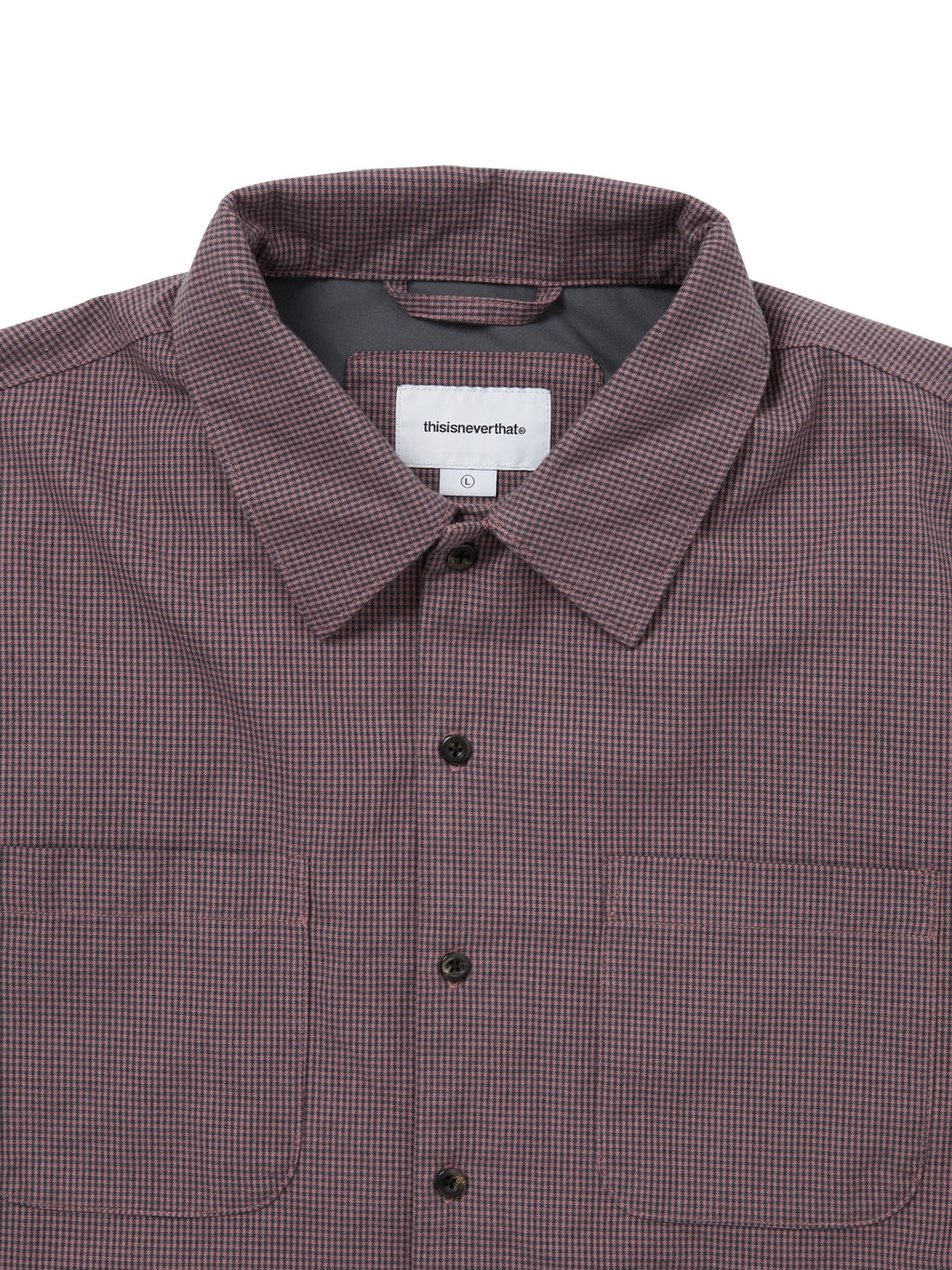 thisisneverthat - GORE-TEX WINDSTOPPER® Check Shirt (Plum) product image 2 | TRAB K-Fashion Australia