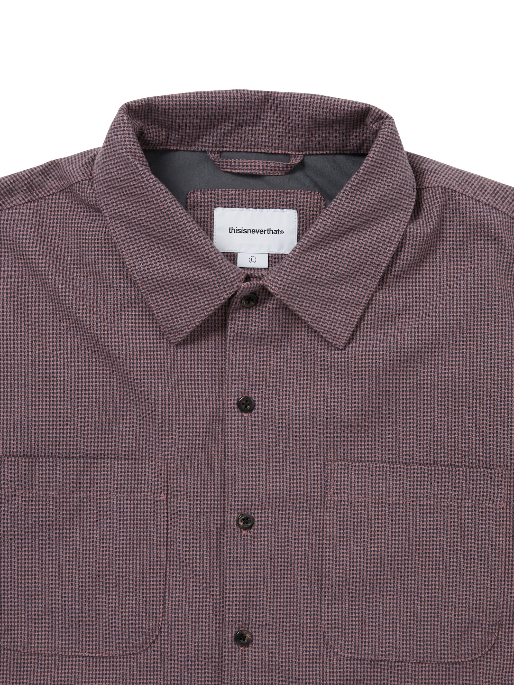 thisisneverthat - GORE-TEX WINDSTOPPER® Check Shirt (Plum) product image 2 | TRAB K-Fashion Australia