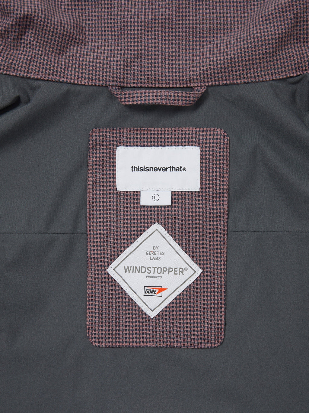 thisisneverthat - GORE-TEX WINDSTOPPER® Check Shirt (Plum) product image 3 | TRAB K-Fashion Australia
