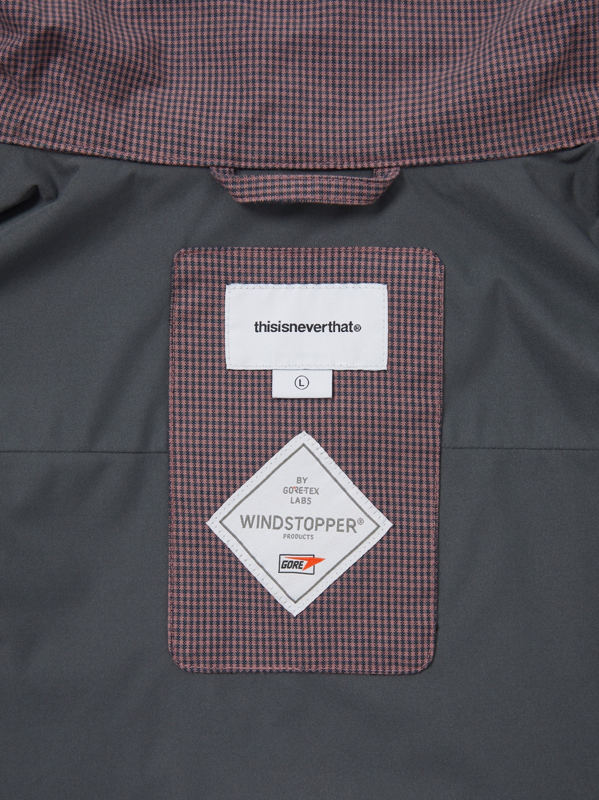 thisisneverthat - GORE-TEX WINDSTOPPER® Check Shirt (Plum) product image 3 | TRAB K-Fashion Australia