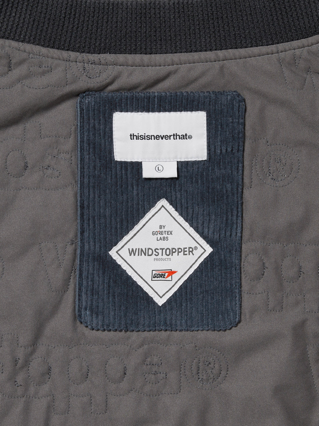thisisneverthat - GORE-TEX WINDSTOPPER® Cord Jacket (Navy) product image 4 | TRAB K-Fashion Australia