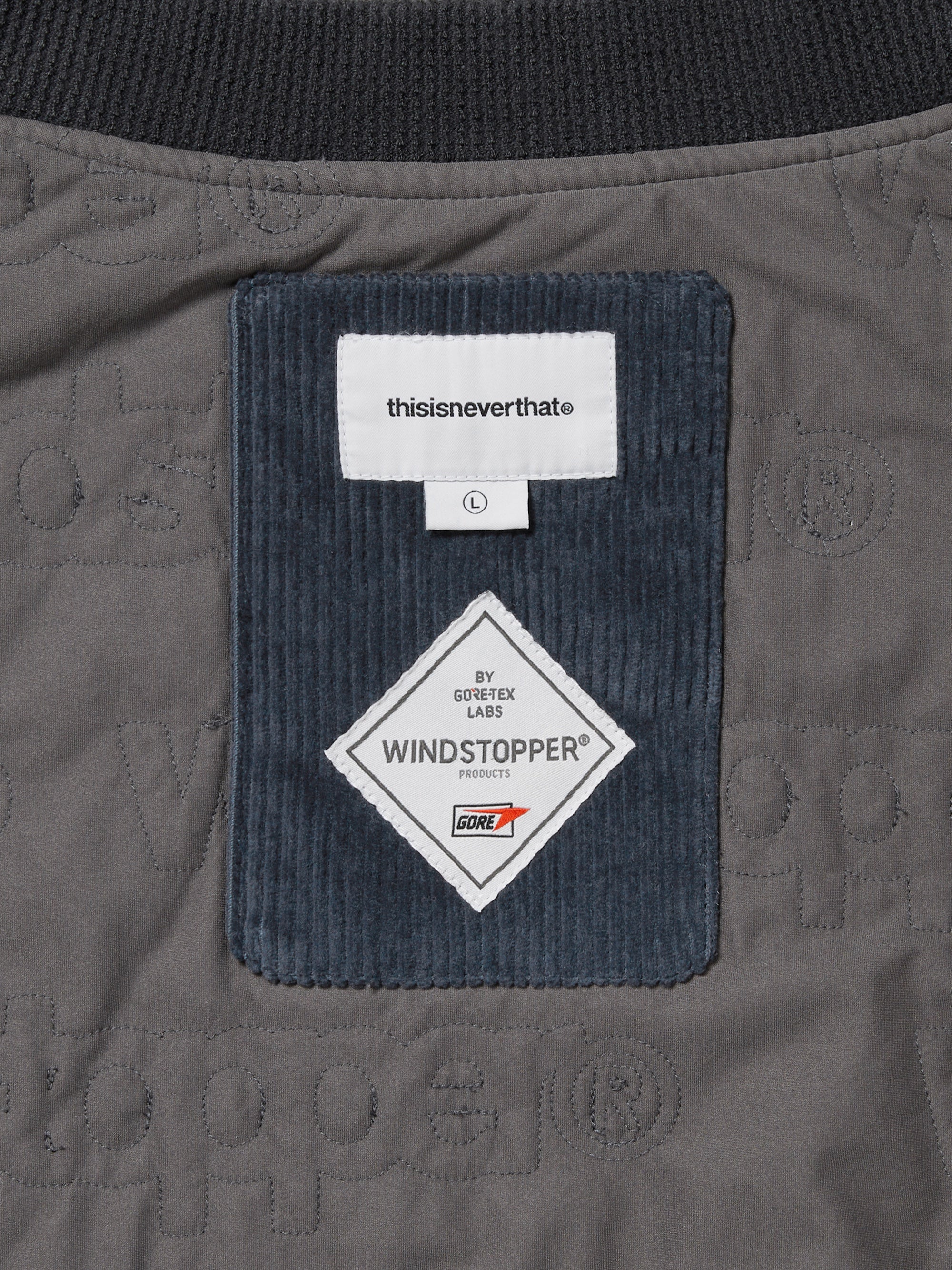 thisisneverthat - GORE-TEX WINDSTOPPER® Cord Jacket (Navy) product image 4 | TRAB K-Fashion Australia