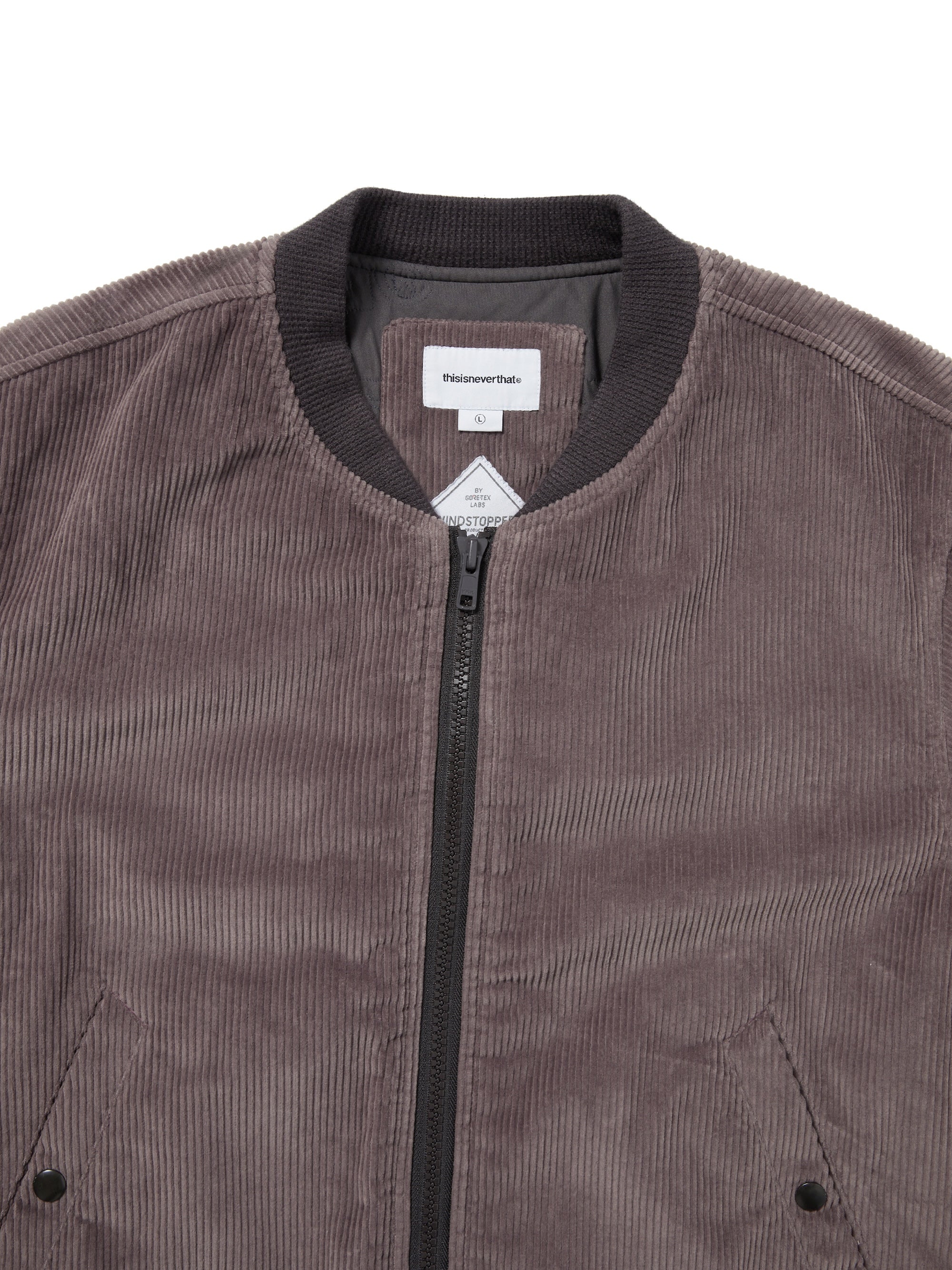 thisisneverthat - GORE-TEX WINDSTOPPER® Cord Jacket (Plum) product image 2 | TRAB K-Fashion Australia